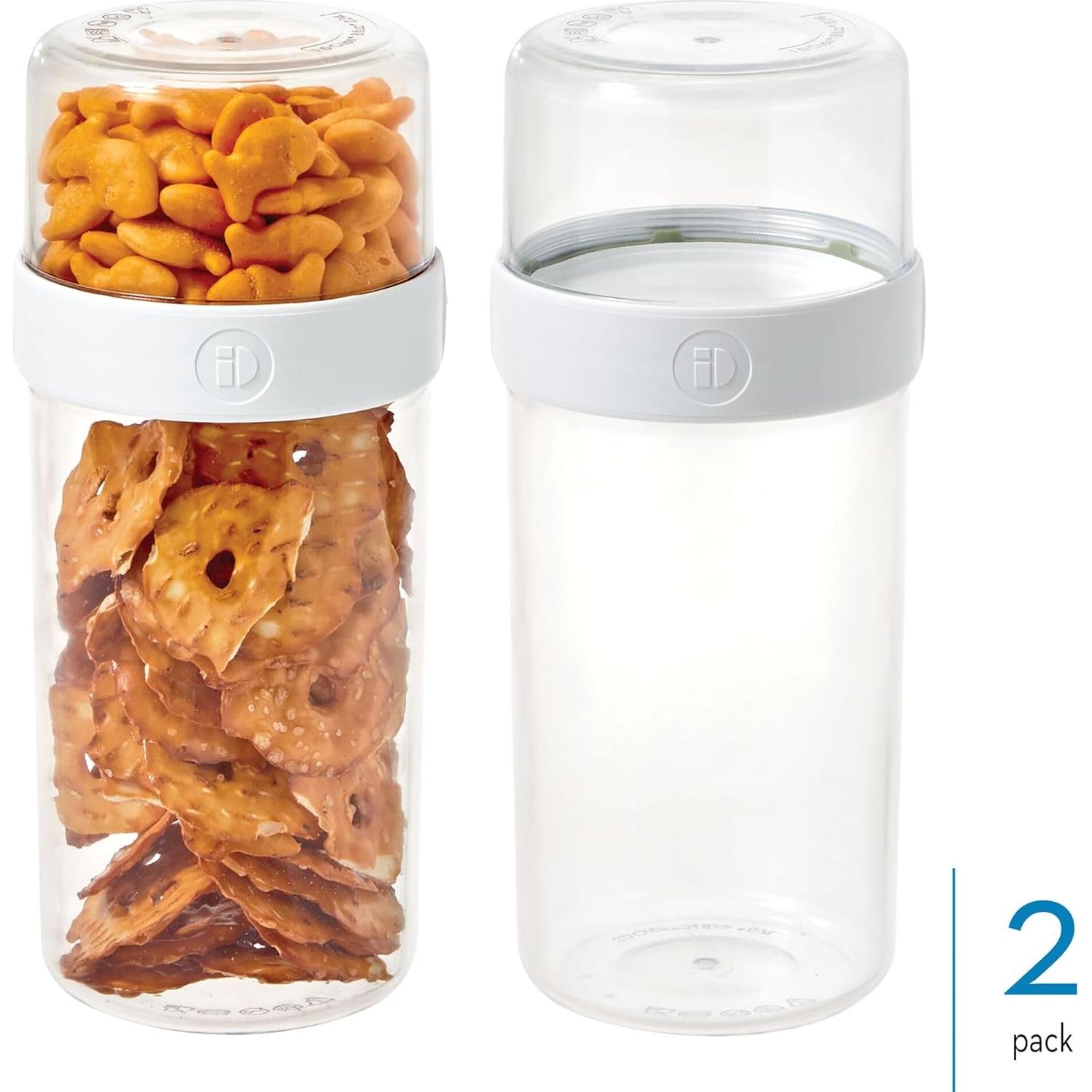 Contenedores de Comida Grande iDesign Stack 'n Snack Set de 2