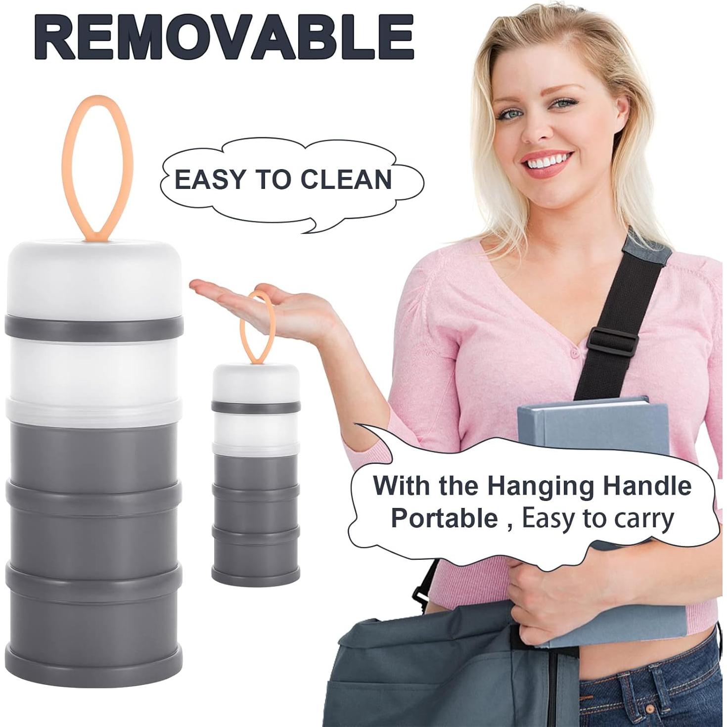 Dispensador de Fórmula para Bebés Accmor 4 Compartimentos Gris