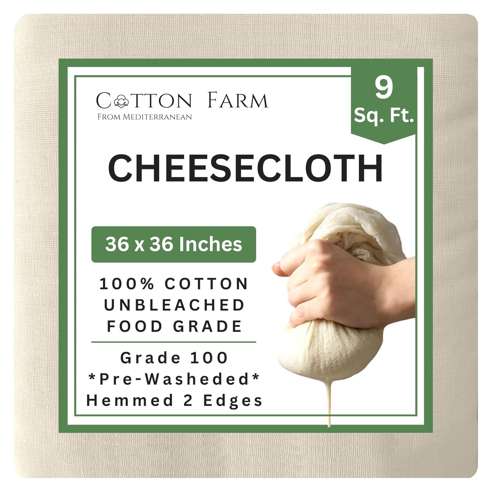Pano de Queso Algodón Farm 91x91 cm Grado 100 Reutilizable