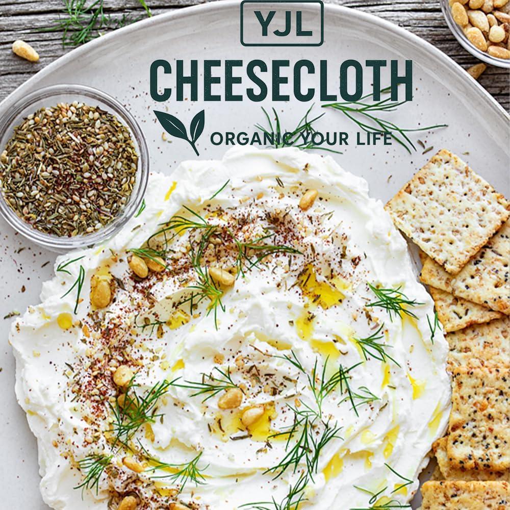 Paños de Queso Orgánicos YJL Grado 100, 6 PCS 50.8x50.8 cm