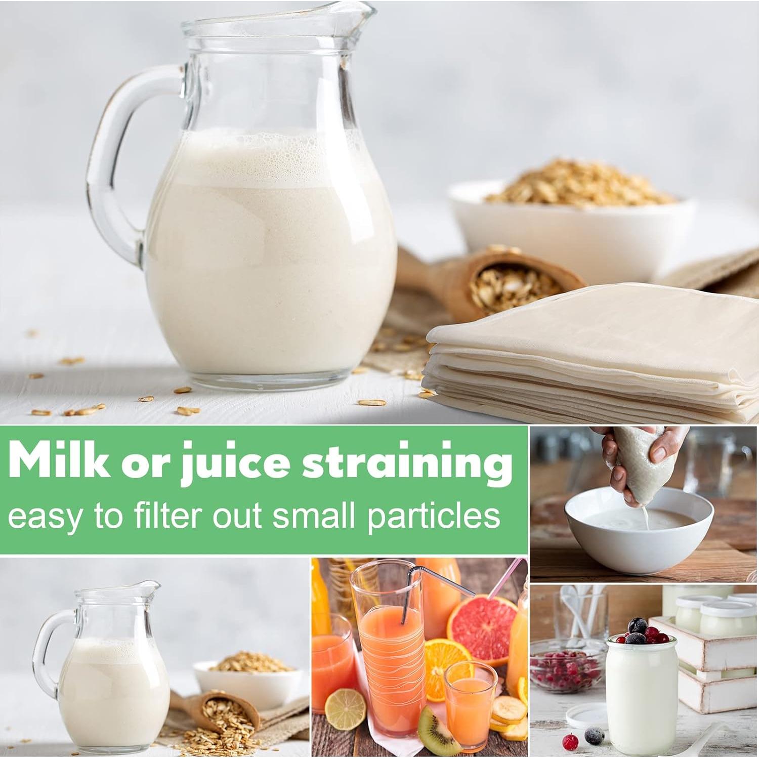 20 Paños de Queso Reutilizables Chumia 50x50 cm Algodón Sin Blanquear