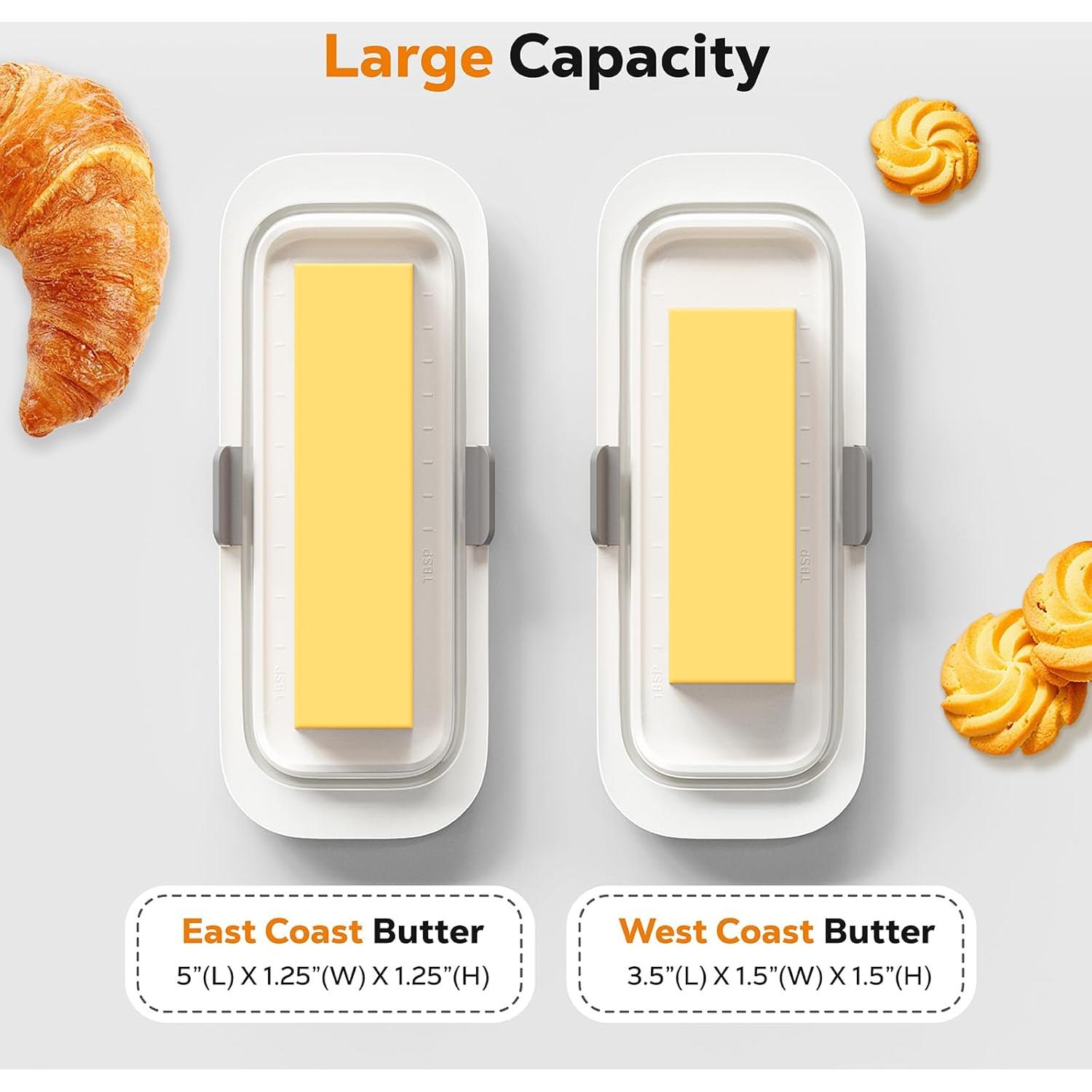 Plato para Mantequilla Hermético Pisol Blanco 20.4x8.4cm