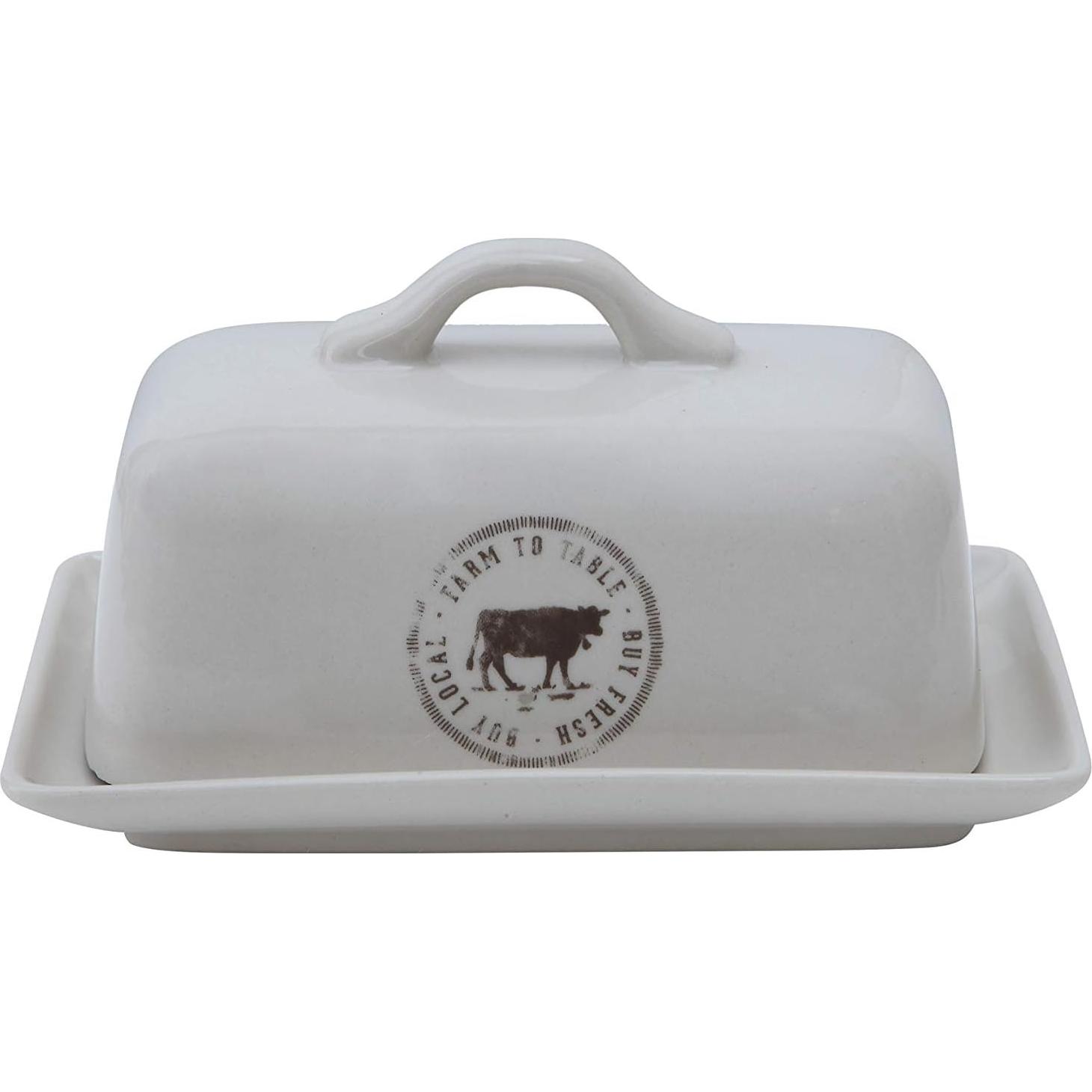 Plato de Mantequilla Cerámica Creative Co-Op 17.15x11.43cm