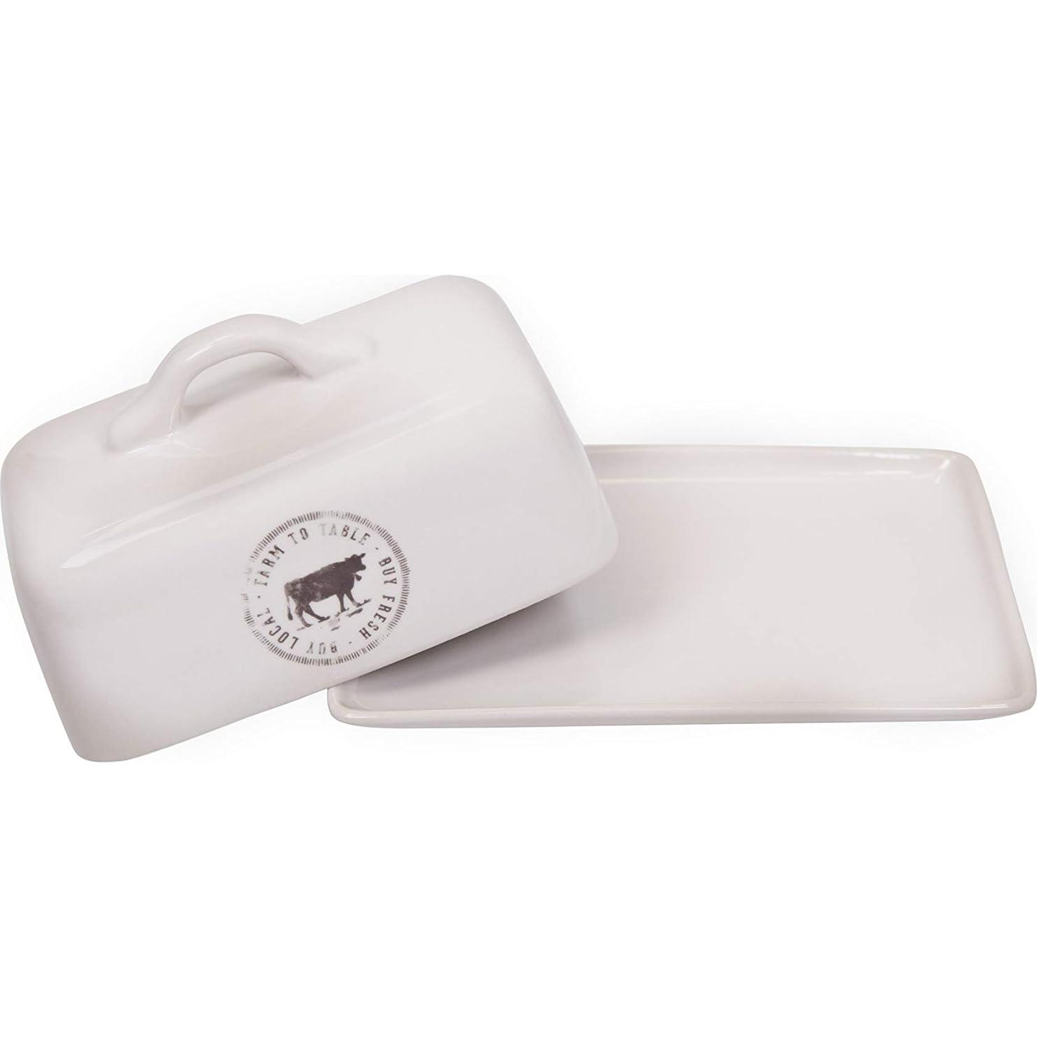 Plato de Mantequilla Cerámica Creative Co-Op 17.15x11.43cm