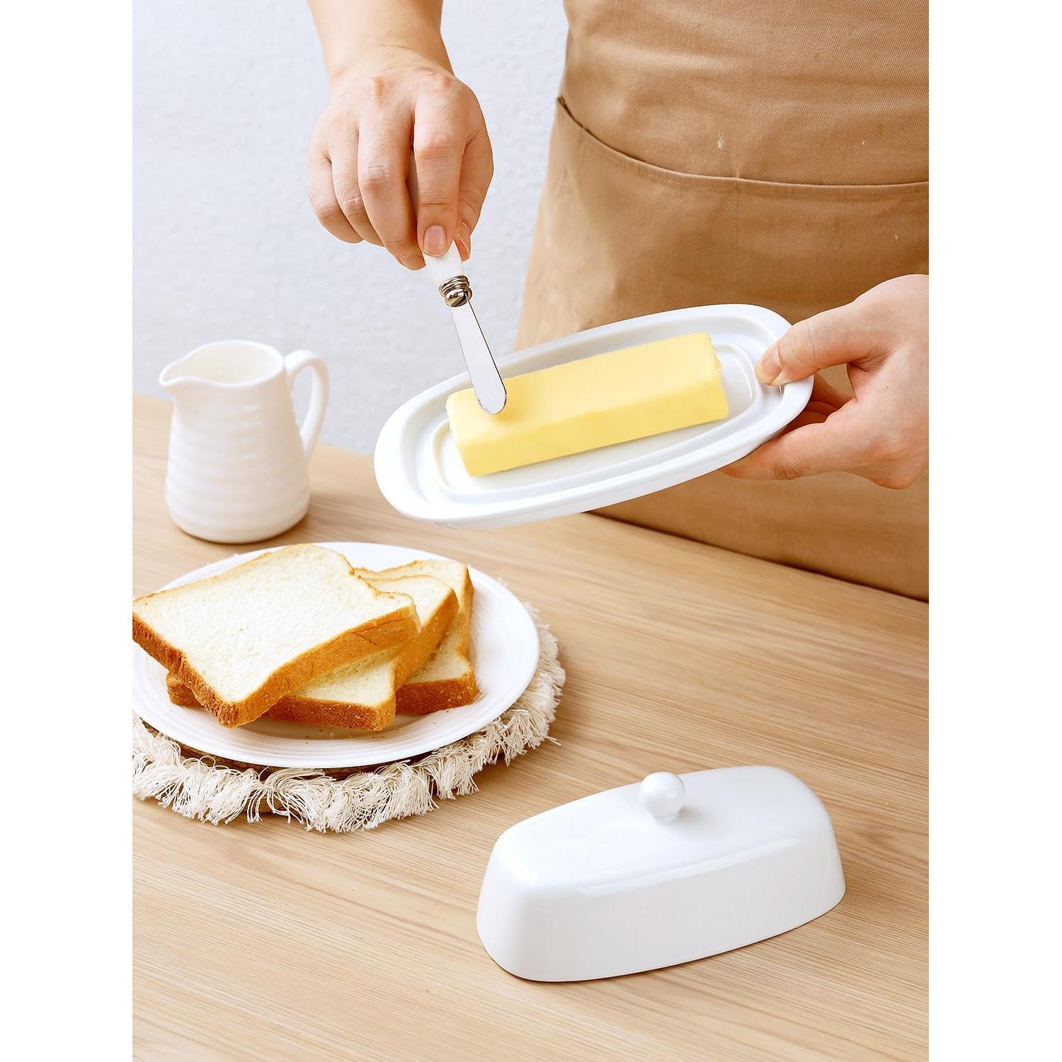 Plato de Mantequilla Yedio de Porcelana con Tapa 19.69 cm