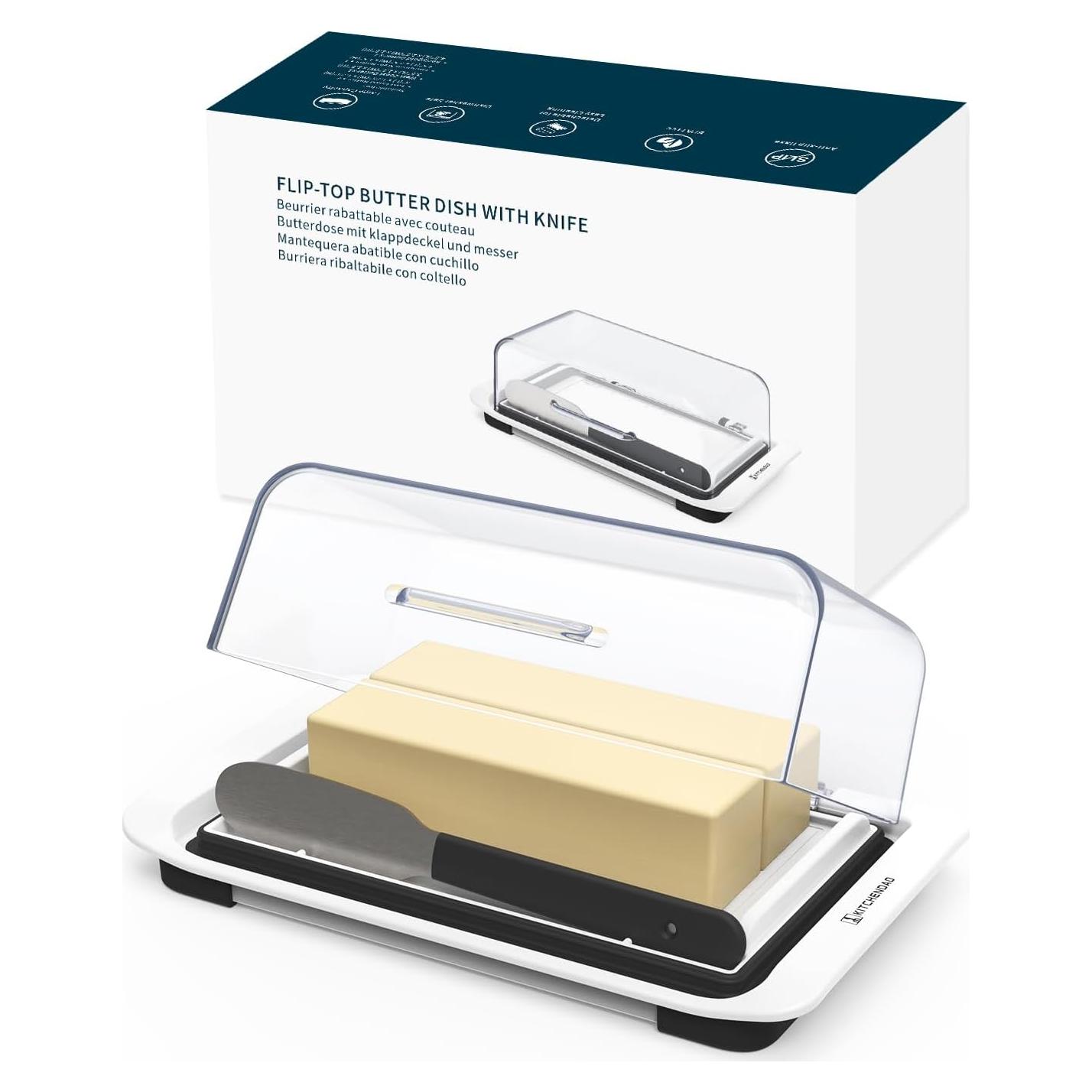 Tazón de Mantequilla Hermético KITCHENDAO con Cuchillo 388g