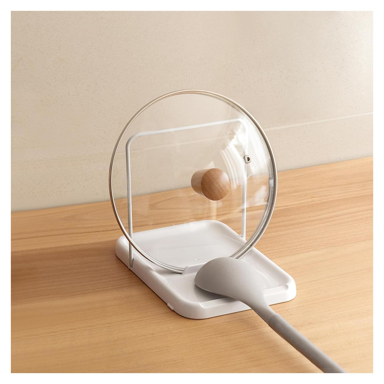 Soporte Plegable para Tapas de Olla Genérico - Antideslizante, 21.8x15.7cm