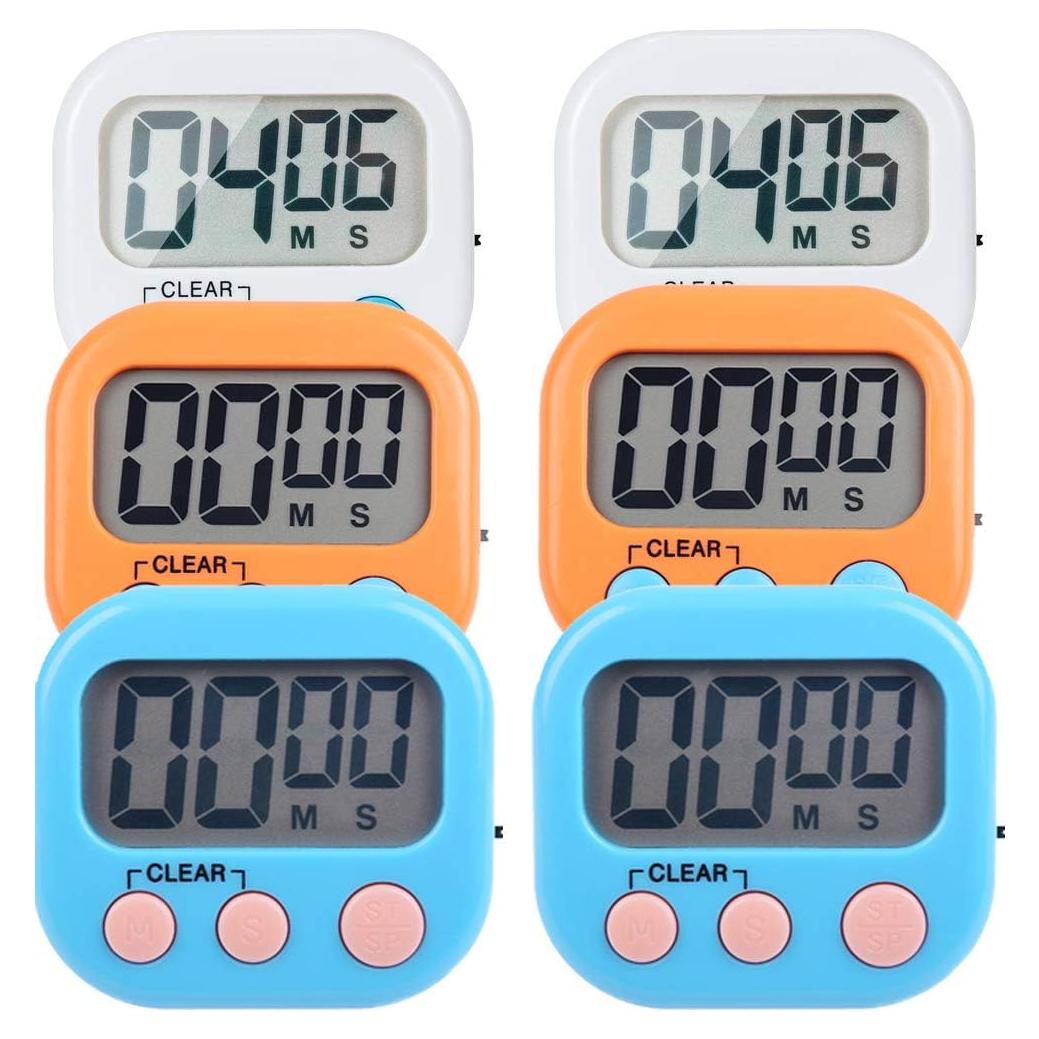 Temporizadores Digitales de Cocina LinkDm - Paquete de 6 Multicolor