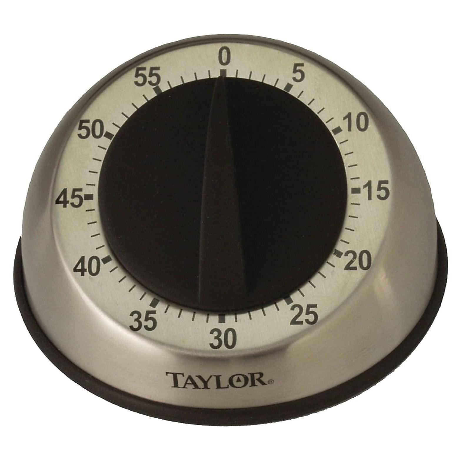 Temporizador Mecánico Taylor de Acero Inoxidable 60 Minutos