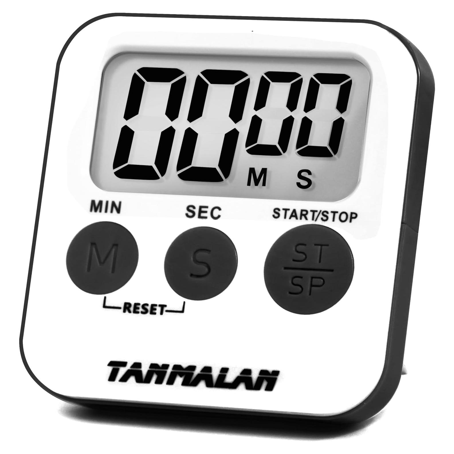 Temporizador de Cocina Tanmalan 99 Minutos Pantalla 3" Gris