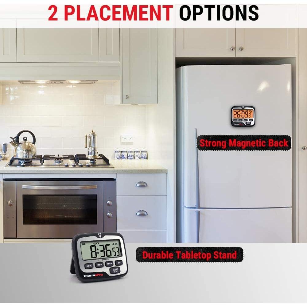 Temporizador Digital ThermoPro TM01 con Retroiluminación Táctil