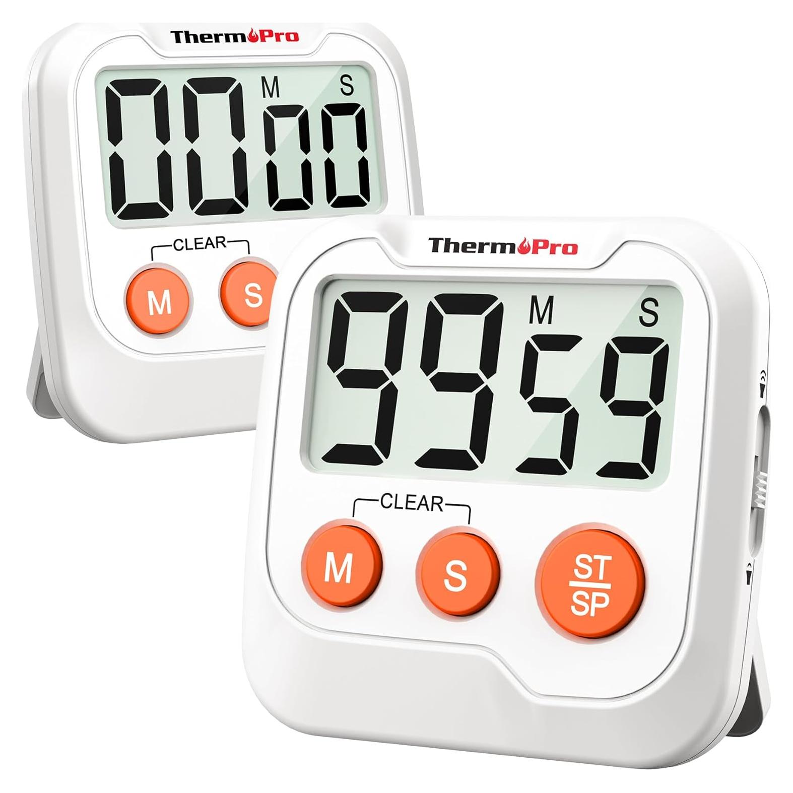 Temporizador Digital ThermoPro TM03 - 2 Paquetes, Alarma Ajustable