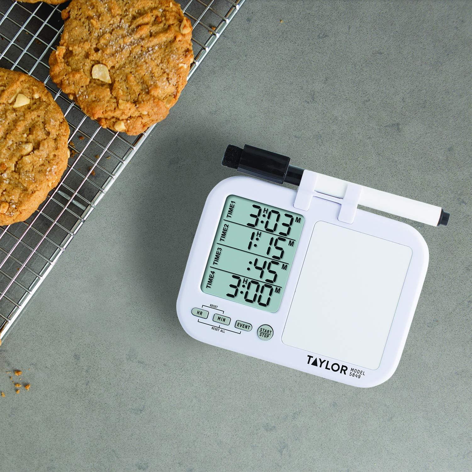 Temporizador Digital Taylor 5849 con Pizarra Blanca 4 Eventos