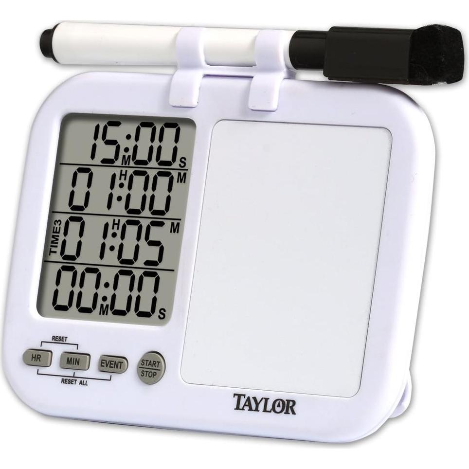 Temporizador Digital Taylor 5849 con Pizarra Blanca 4 Eventos