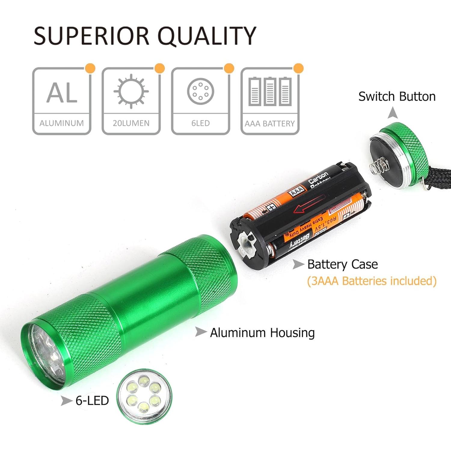 Set de 20 Lámparas de Mano LED FASTPRO 6 LEDs Aluminio