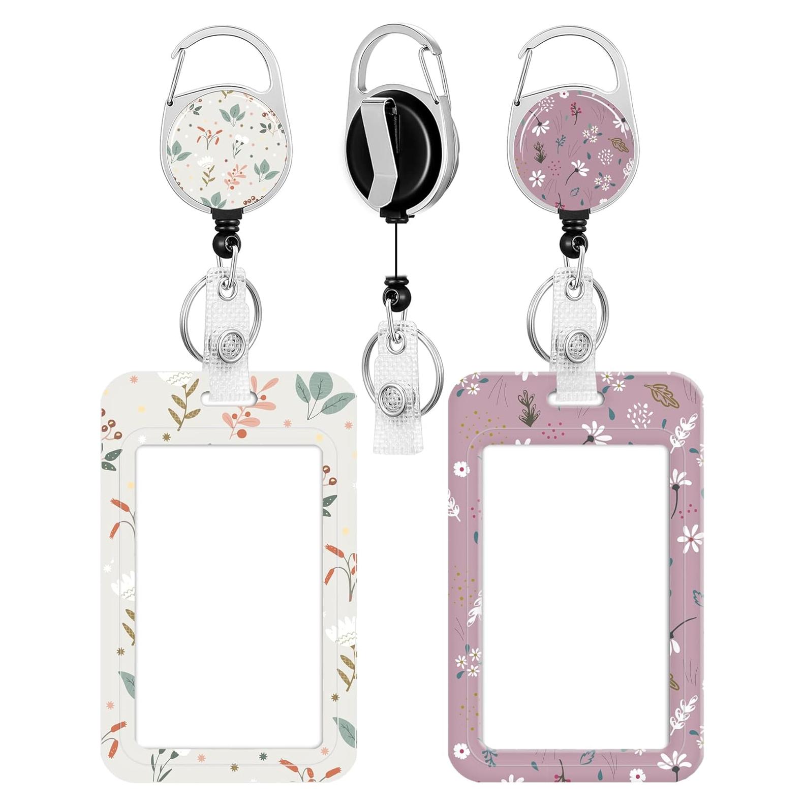 Portador de Insignia Retráctil COOKOOKY 2 Piezas 60 cm