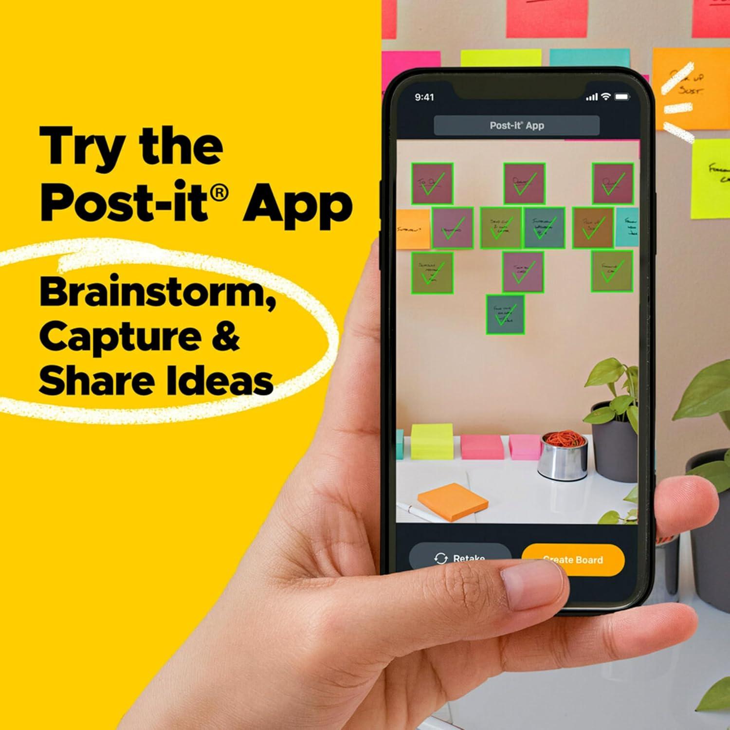 Notas Post-it Súper Adhesivas 7.6x7.6 cm 15 Bloc Multicolor