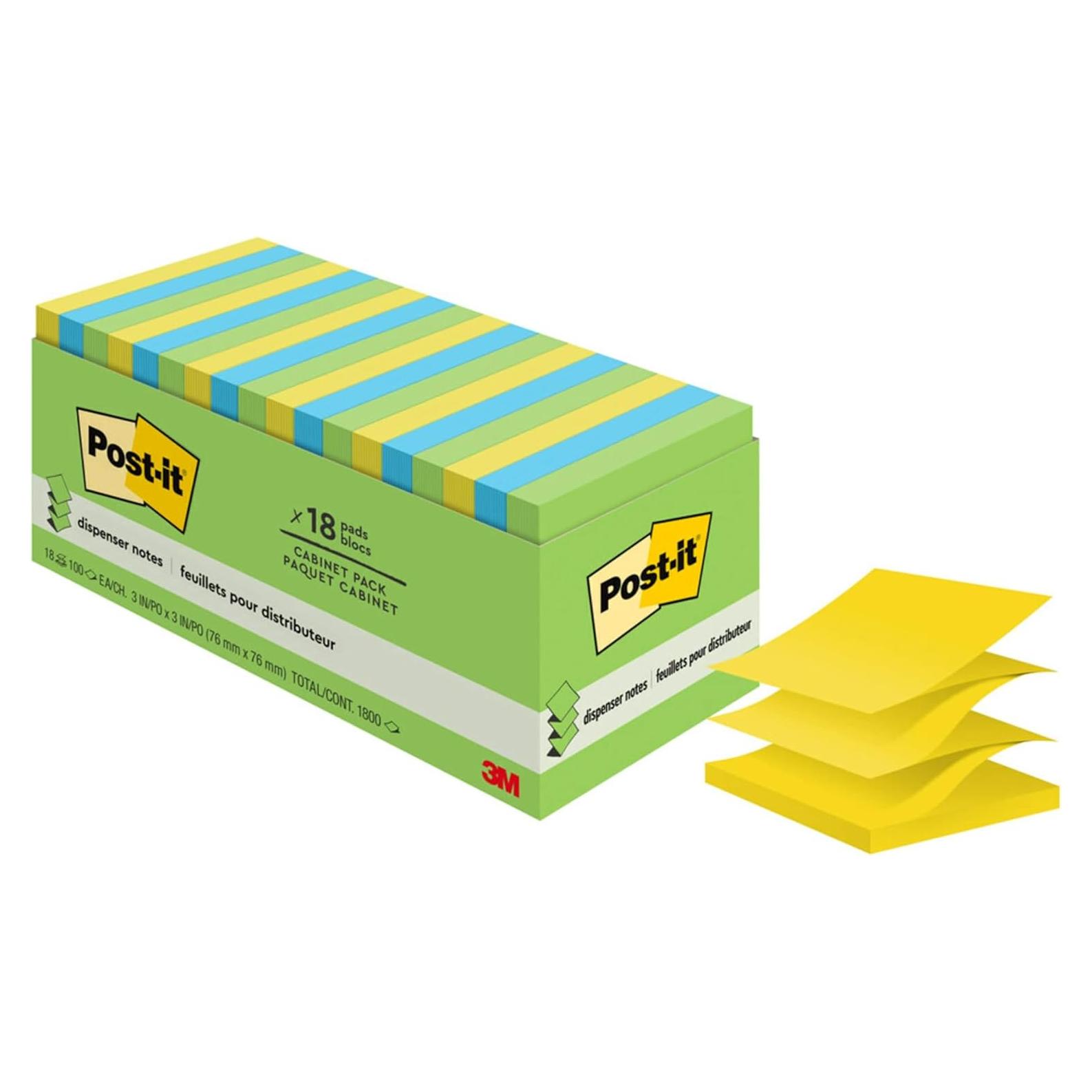 Notas Post-it 7.6x7.6 cm Fantasía Floral 18 blocs 100 hojas