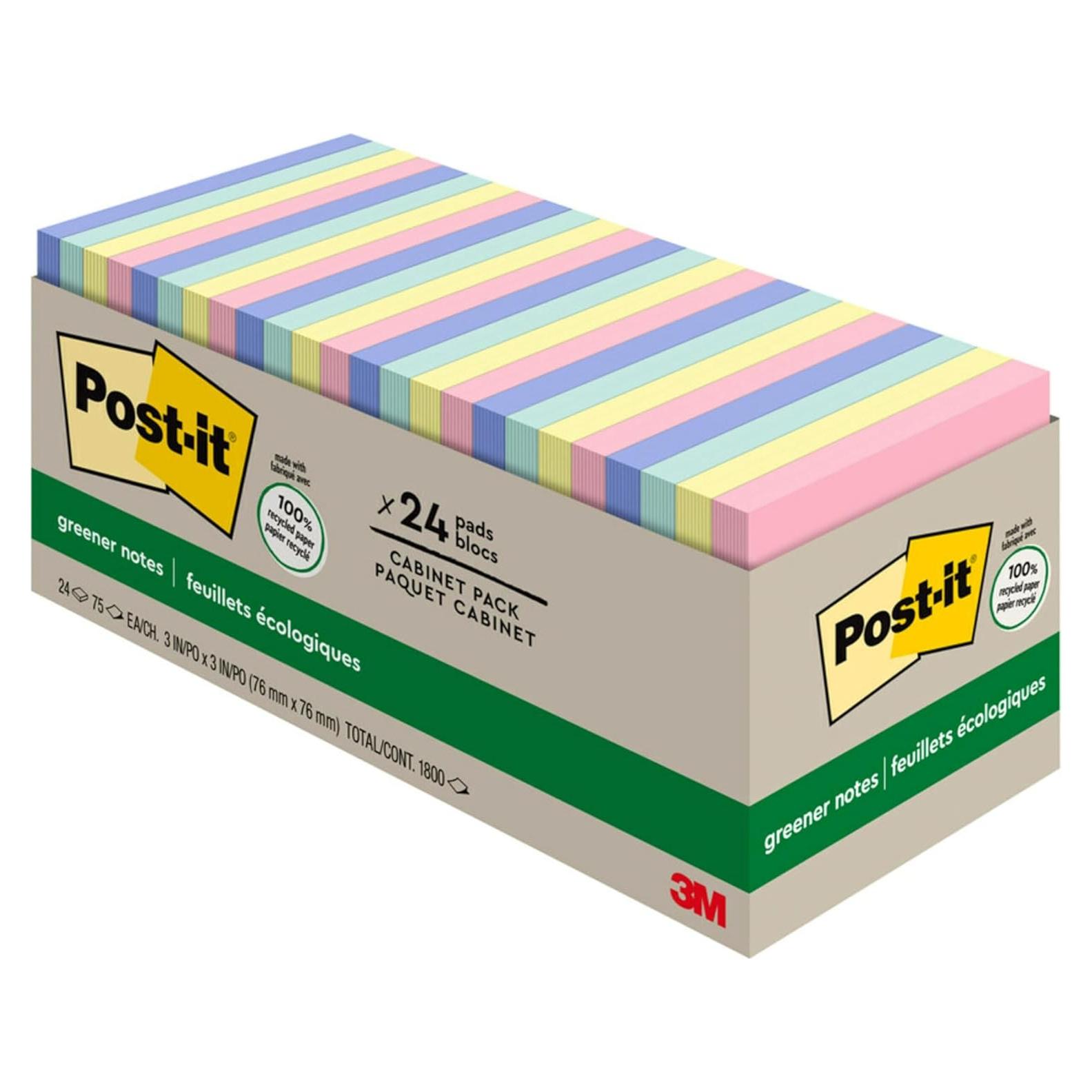 Notas Greener Post-it 7.6x7.6 cm 24 Bloc Dulces Sprinkles