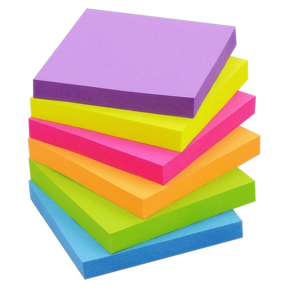 Notas Adhesivas Winner Aura 7.62x7.62 cm Colores Brillantes 600 Hojas