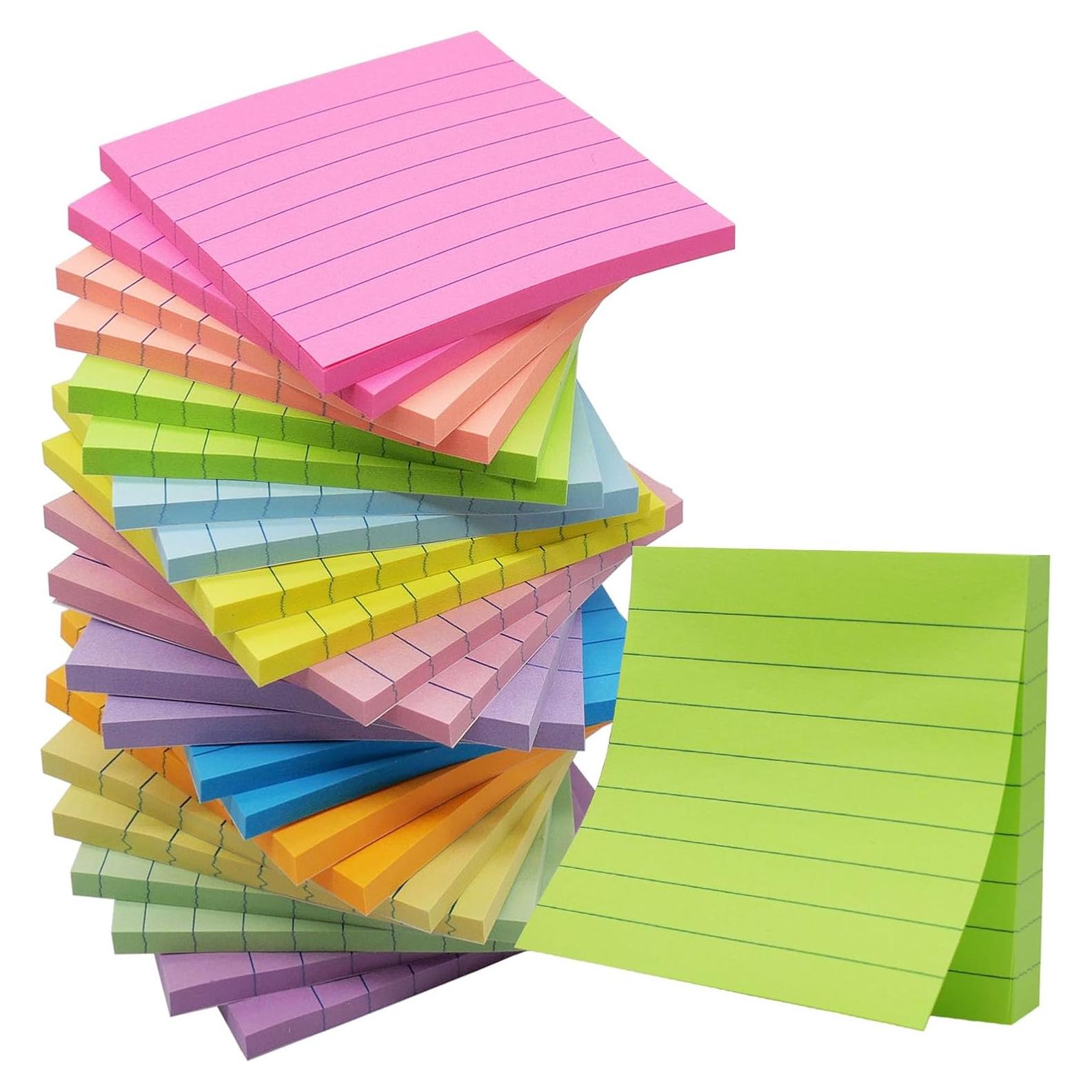 Notas Adhesivas Rayadas HCTBN 3x3" 24 Paquetes 1008 Hojas