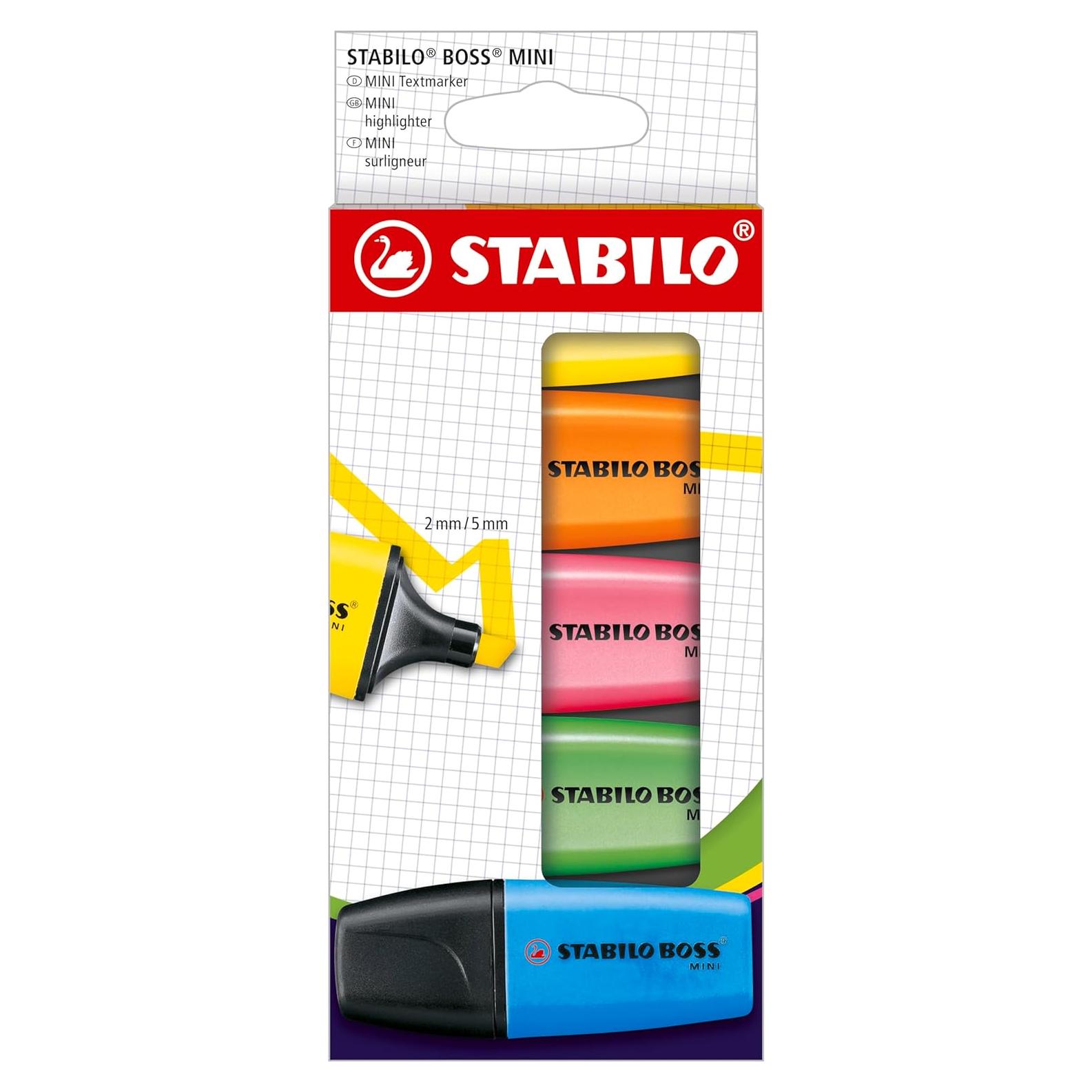 Juego de Resaltadores STABILO BOSS Mini 5 Colores