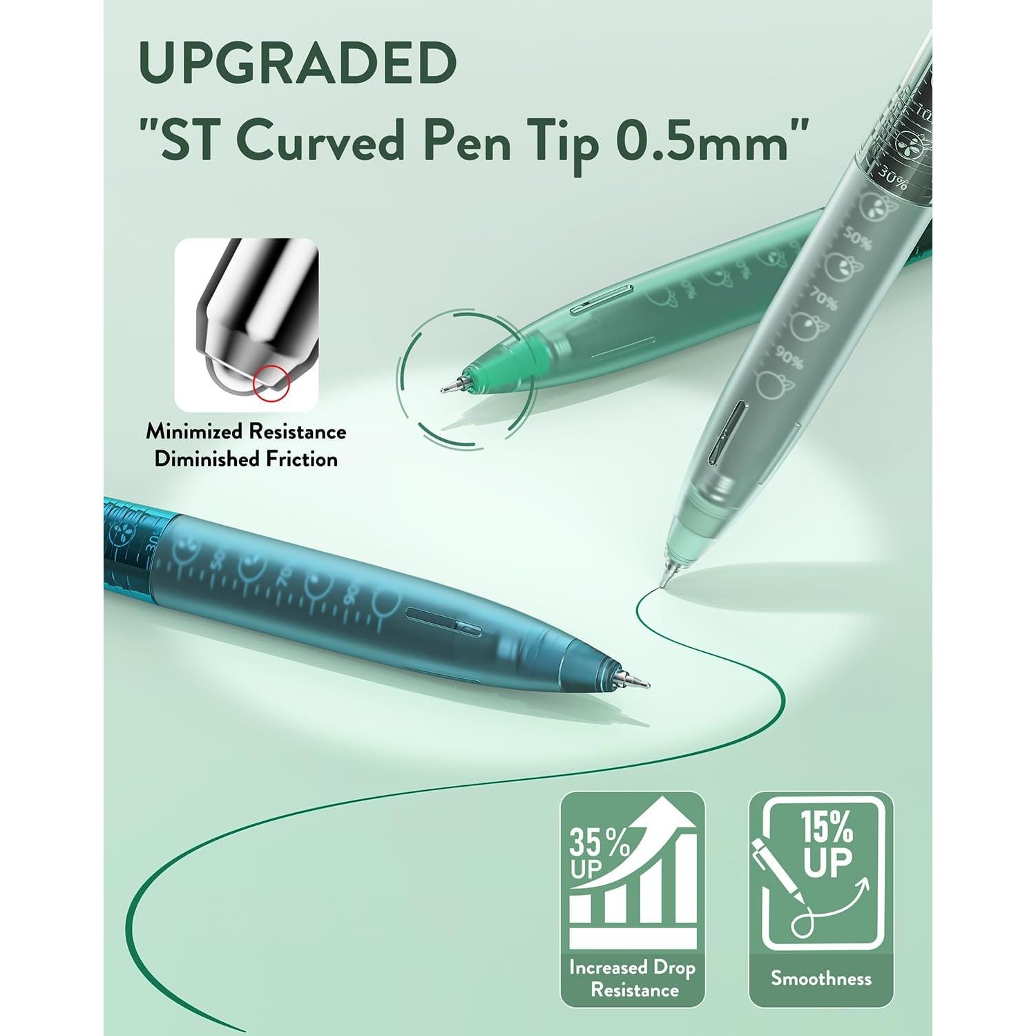 Set de 12 Bolígrafos Gel Cuatro Caramelos 0.5mm Multicolor