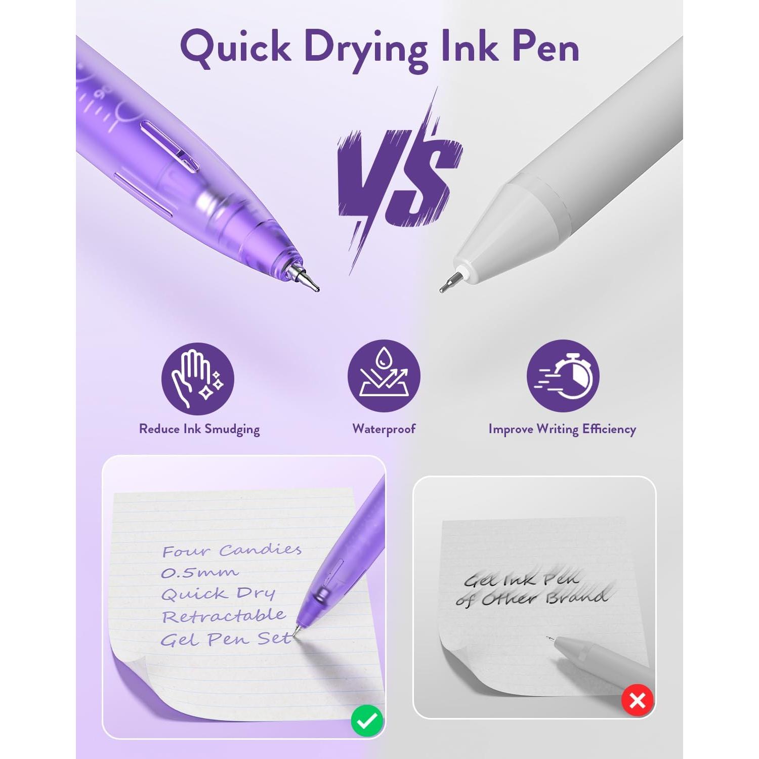 Set de 12 Bolígrafos Gel Cuatro Caramelos 0.5mm Multicolor