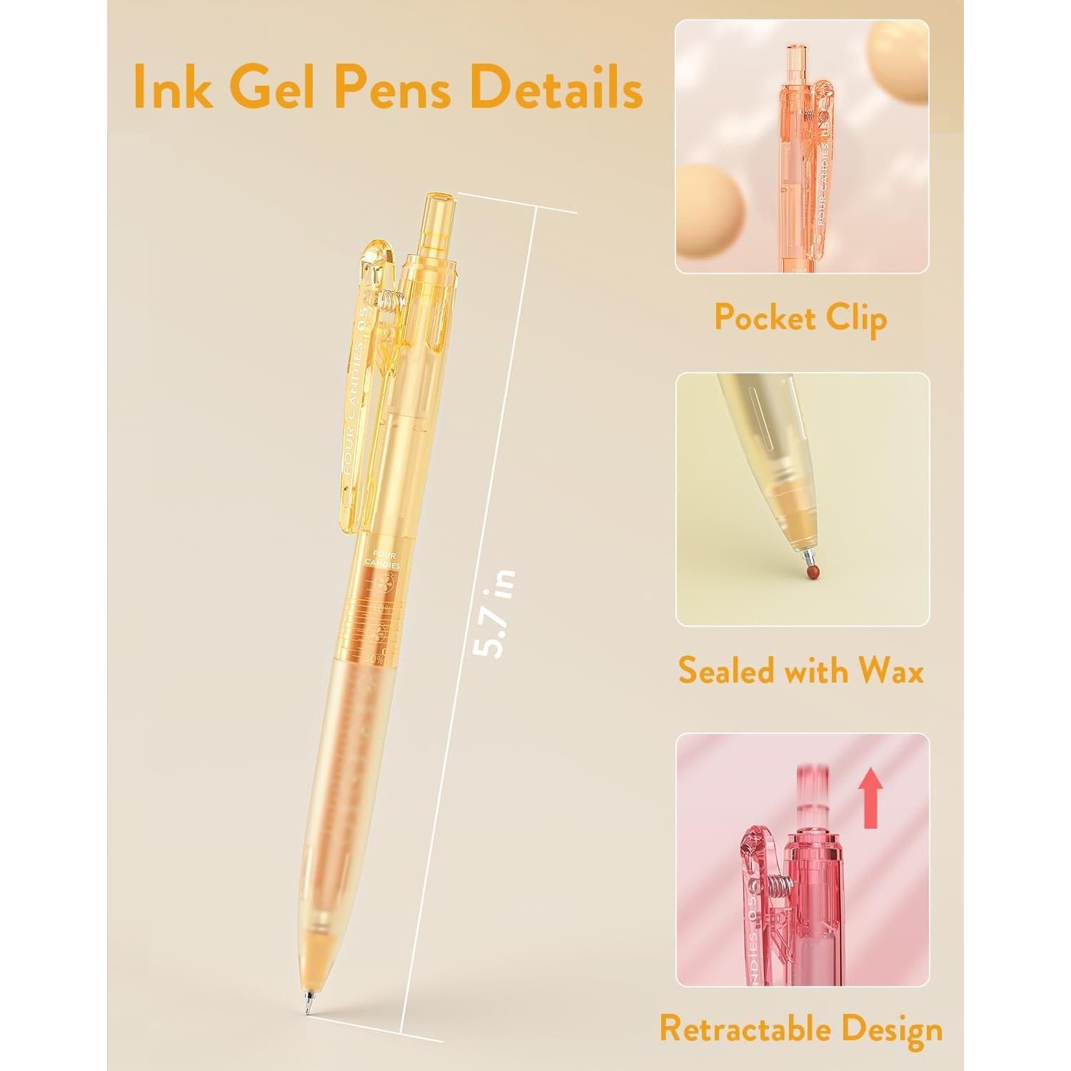 Set de 12 Bolígrafos Gel Cuatro Caramelos 0.5mm Multicolor