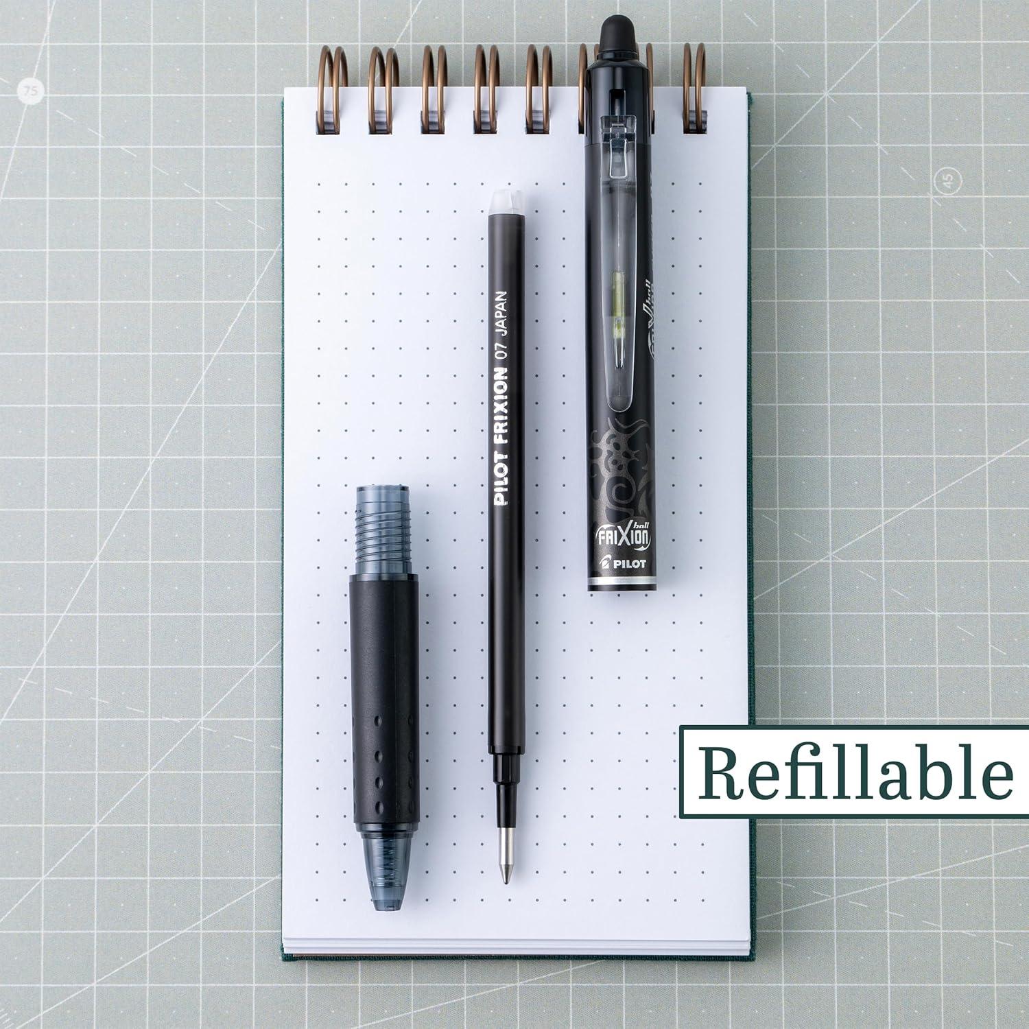 Bolígrafos Borrables Pilot FriXion Clicker 0.7mm - Paquete de 3