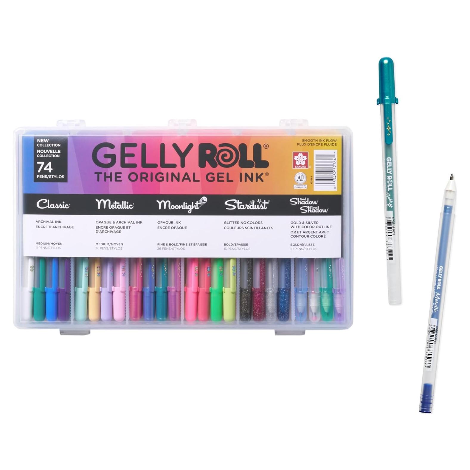 Set de 74 Bolígrafos de Gel SAKURA Gelly Roll Multicolor