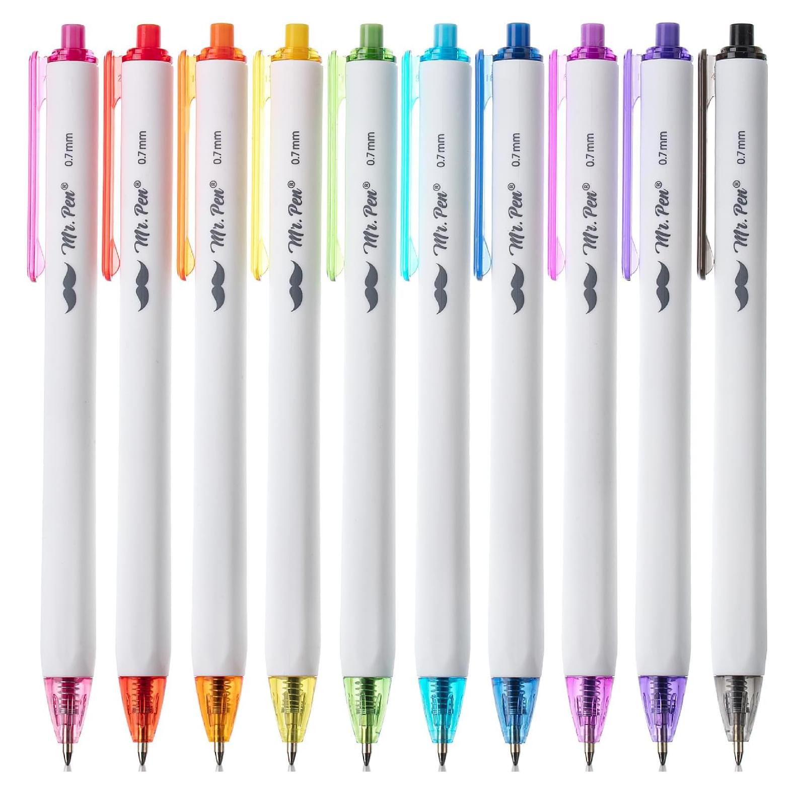 Bolígrafos de tinta de colores surtidos Mr. Pen - 10 unidades 0.7mm