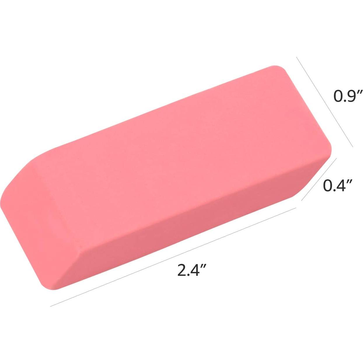 Borrador Rectangular Rosa Amazon Basics - 24 Unidades