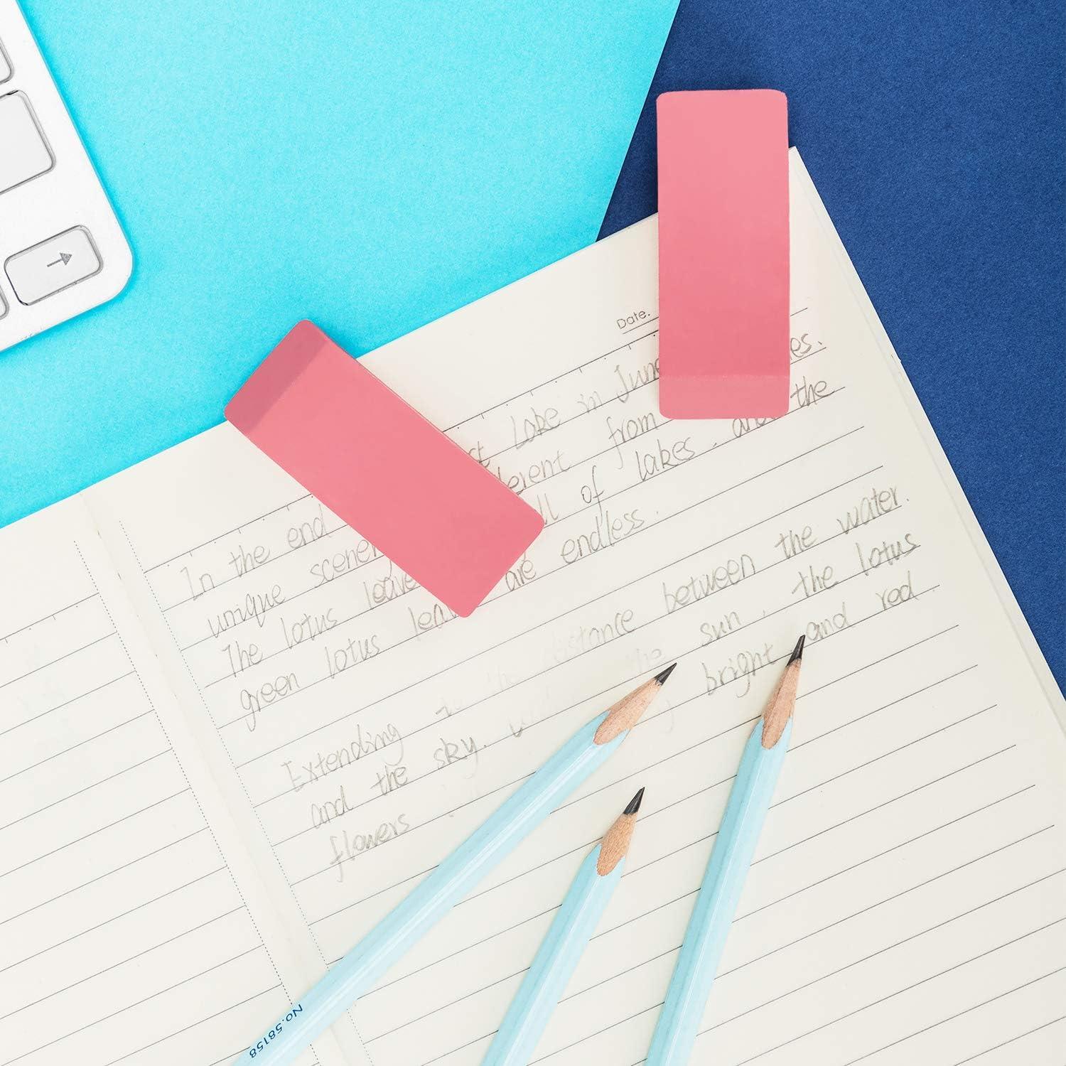 Borrador Rectangular Rosa Amazon Basics - 24 Unidades