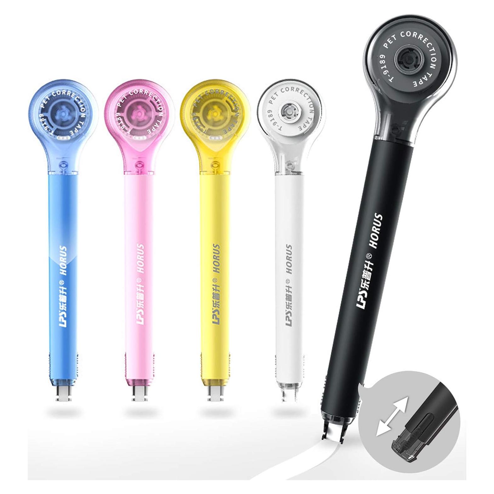 5 Pcs Correctores de Cinta Alopuxi 5mm x 6m Blanco