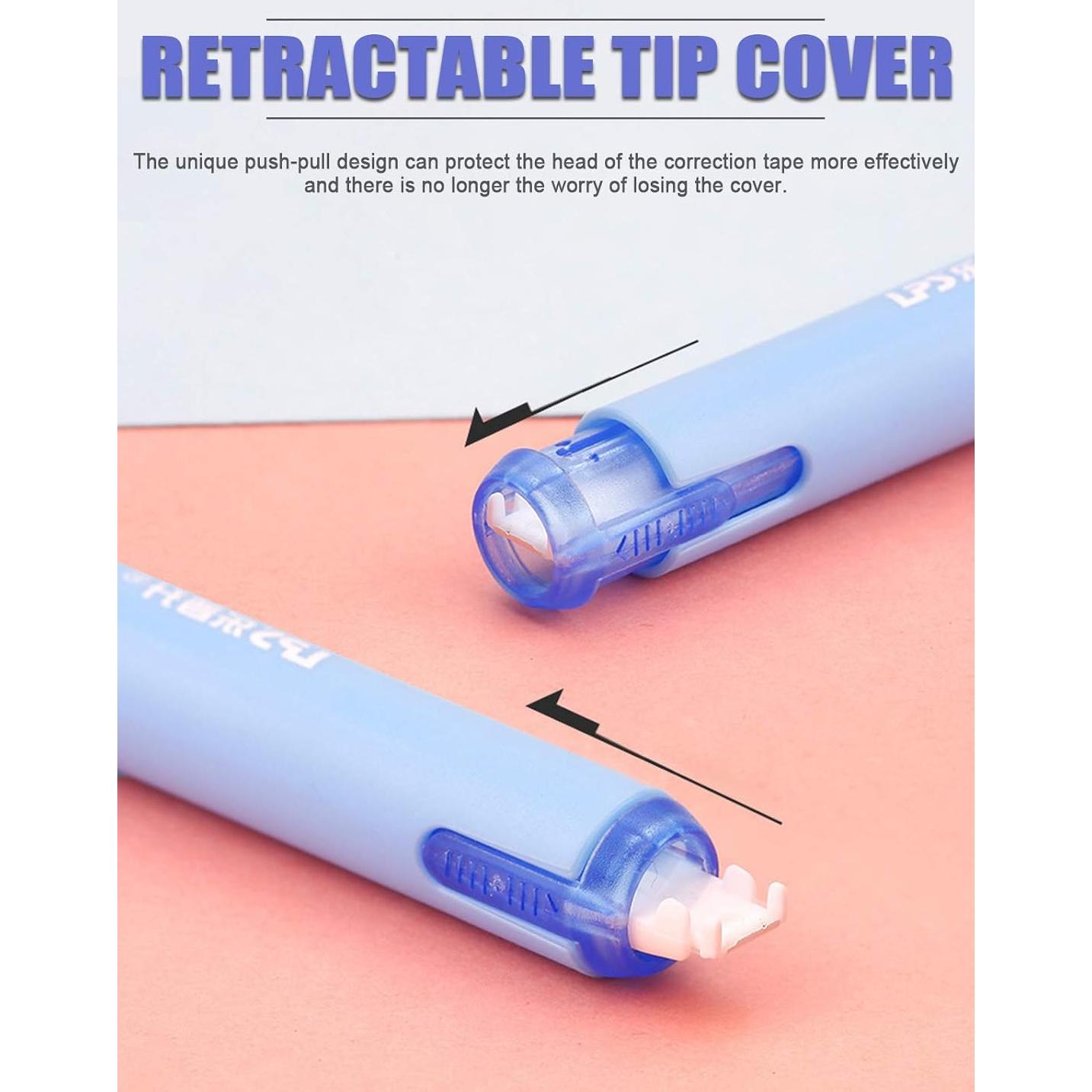 5 Pcs Correctores de Cinta Alopuxi 5mm x 6m Blanco