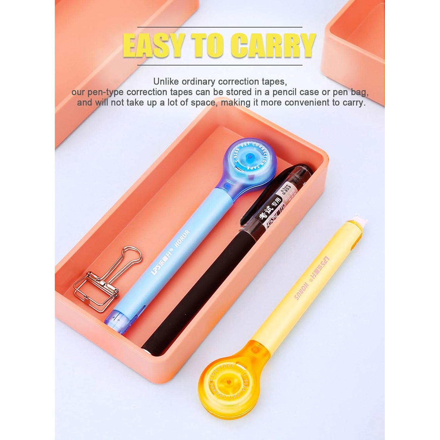 5 Pcs Correctores de Cinta Alopuxi 5mm x 6m Blanco