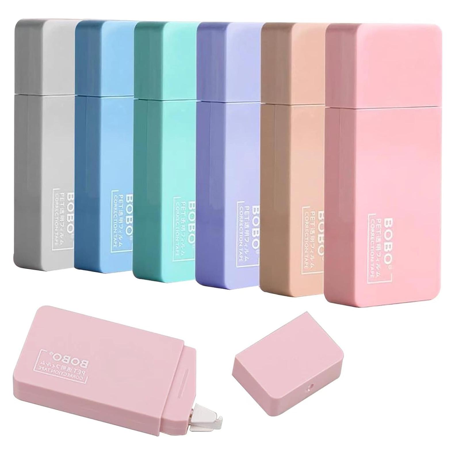 Paquete de 6 Cintas Correctoras Aebor 5mm Color Macaron