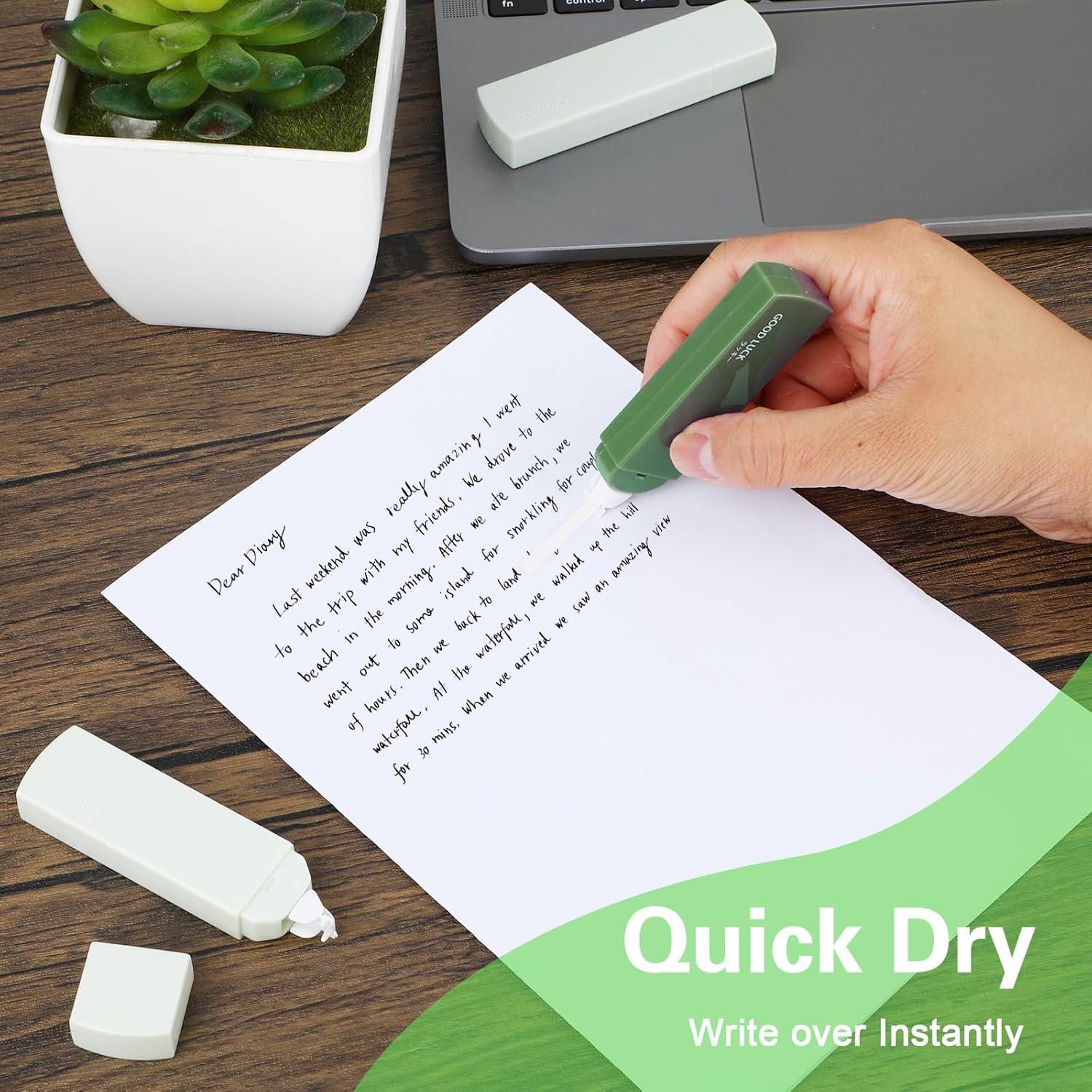 Cinta Correctora Blanca GEEHUA 6 Piezas 6m Rápido Secado