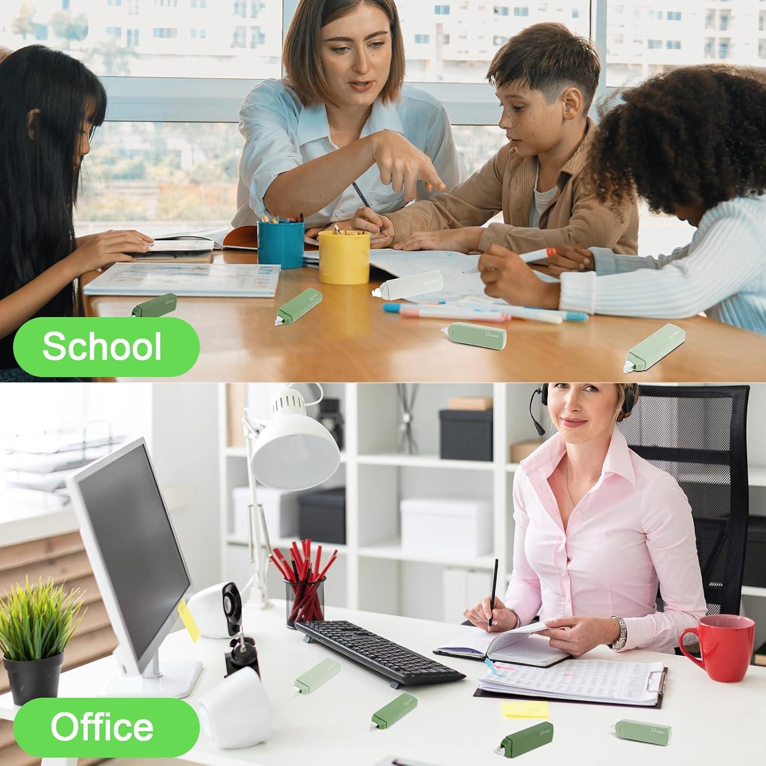 Cinta Correctora Blanca GEEHUA 6 Piezas 6m Rápido Secado