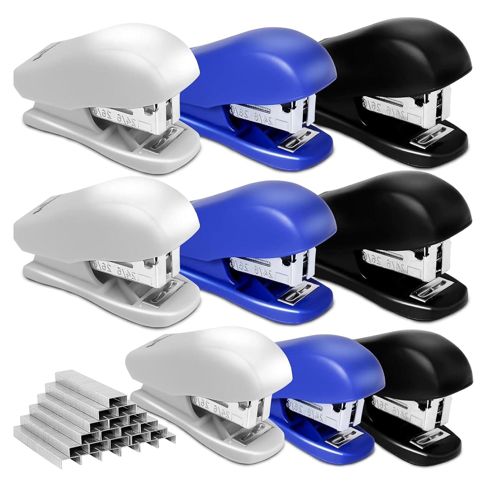 9 Mini Grapadoras Extrapins con 4320 Grapas, Capacidad 25 Hojas