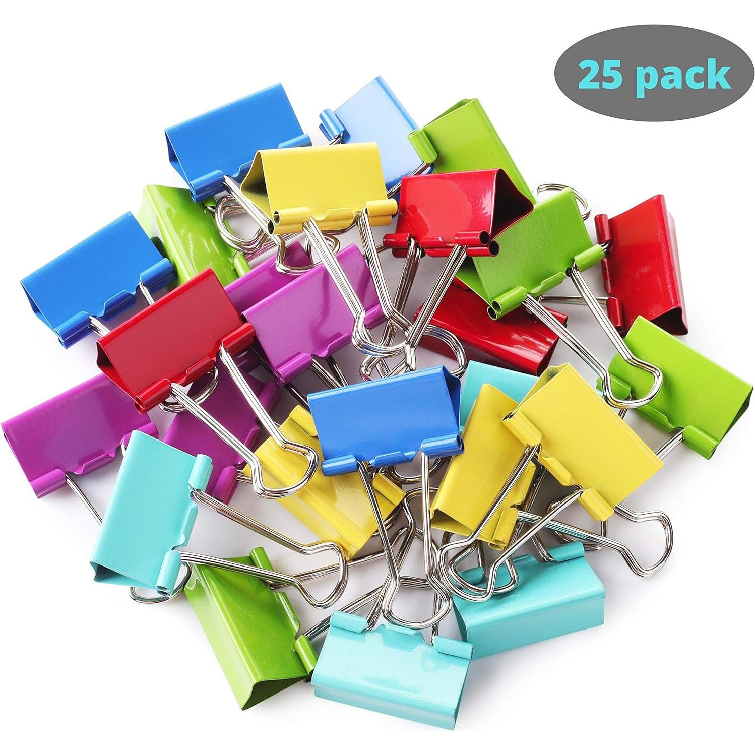 Clips de Encuadernación Mr. Pen Medianos 25 Piezas 3.18 cm