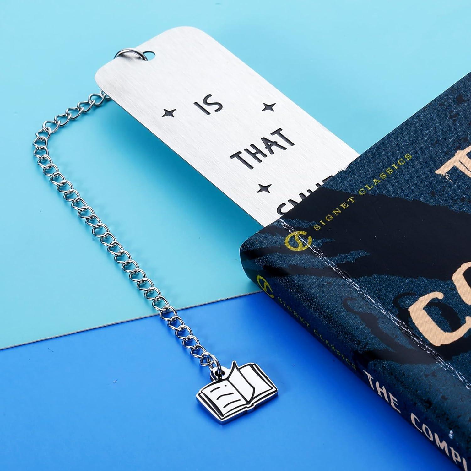 Marcador Divertido de Acero Inoxidable Aeolussoms - Regalo para Amantes de los Libros