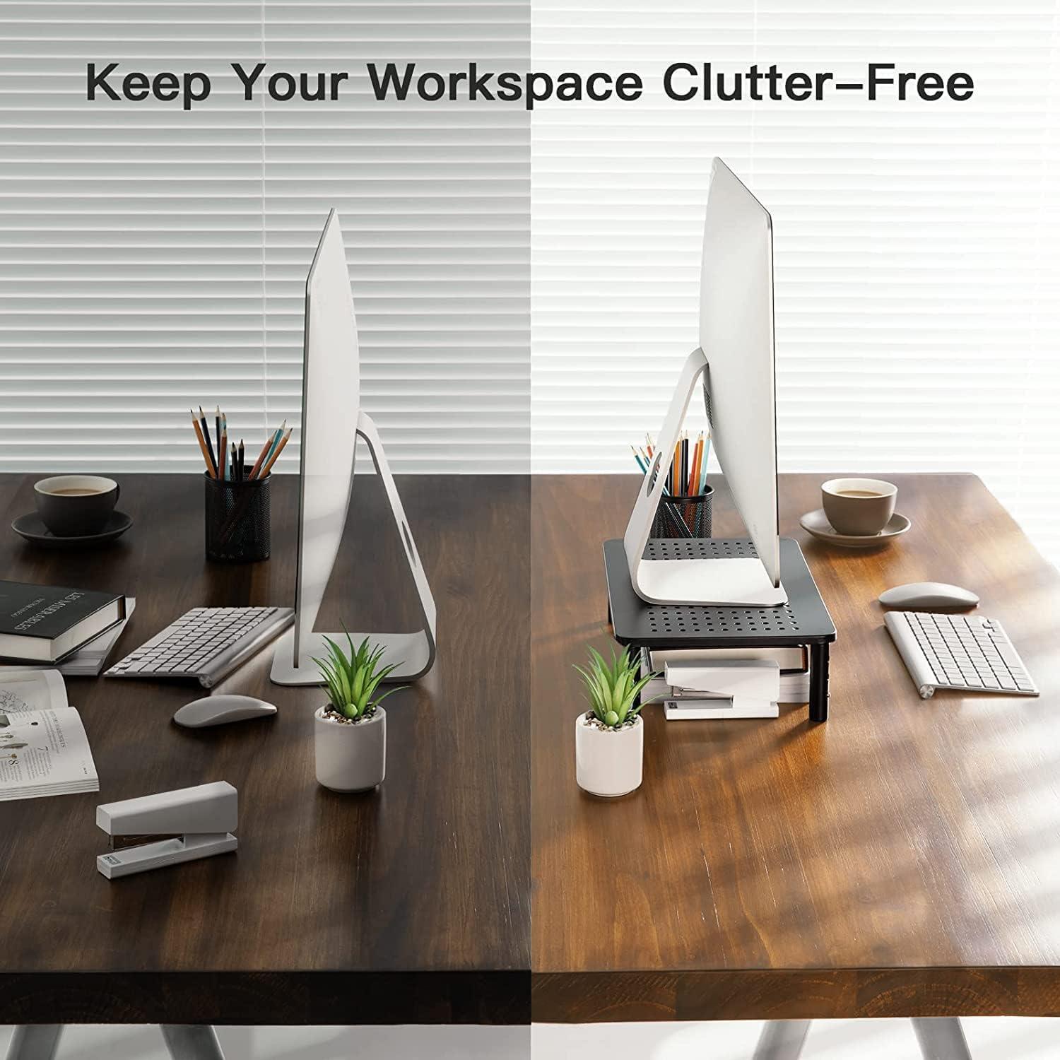 Soporte para Monitor HUANUO Ajustable 3 Alturas Negro