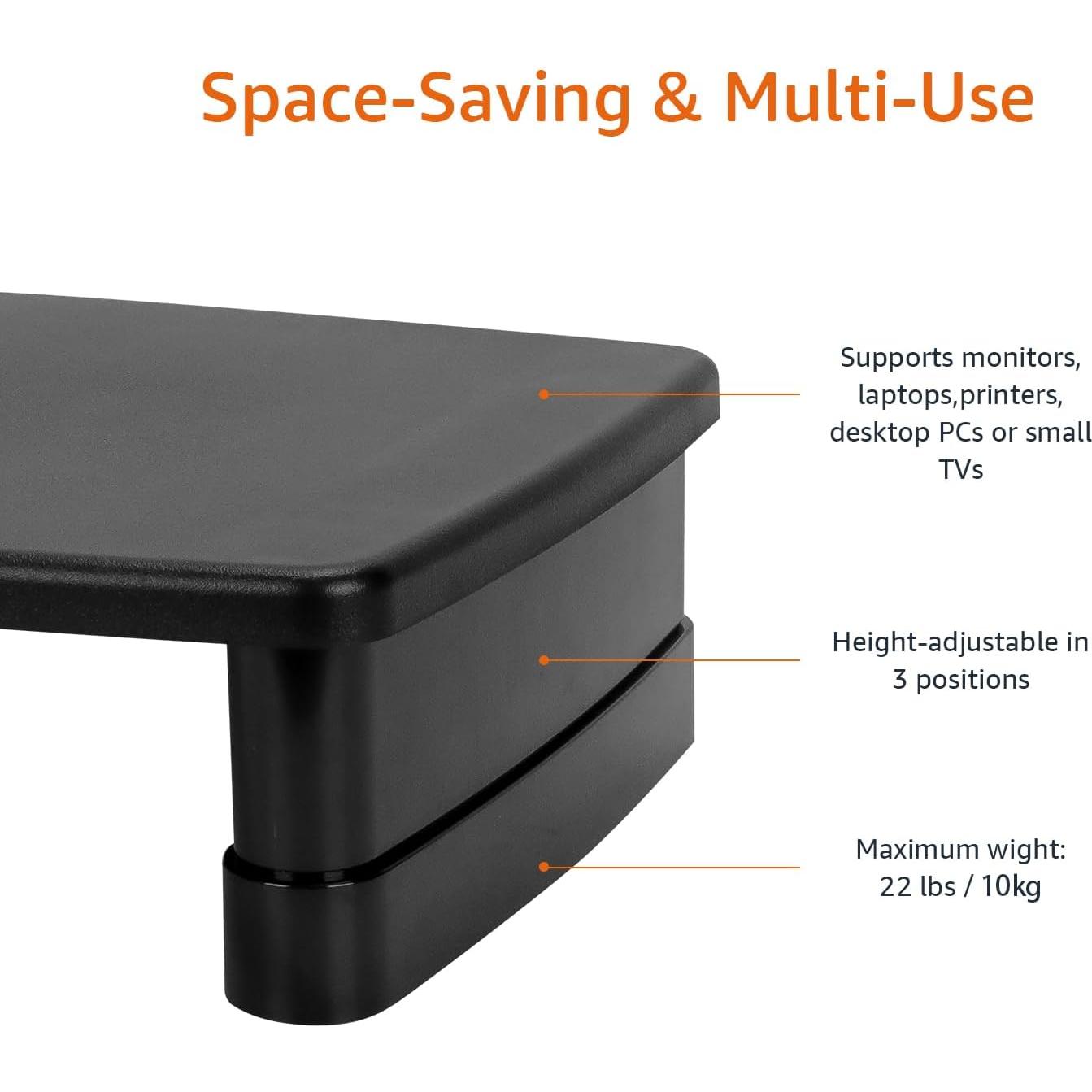 Soporte de Escritorio Ajustable Amazon Basics para Monitor 10kg