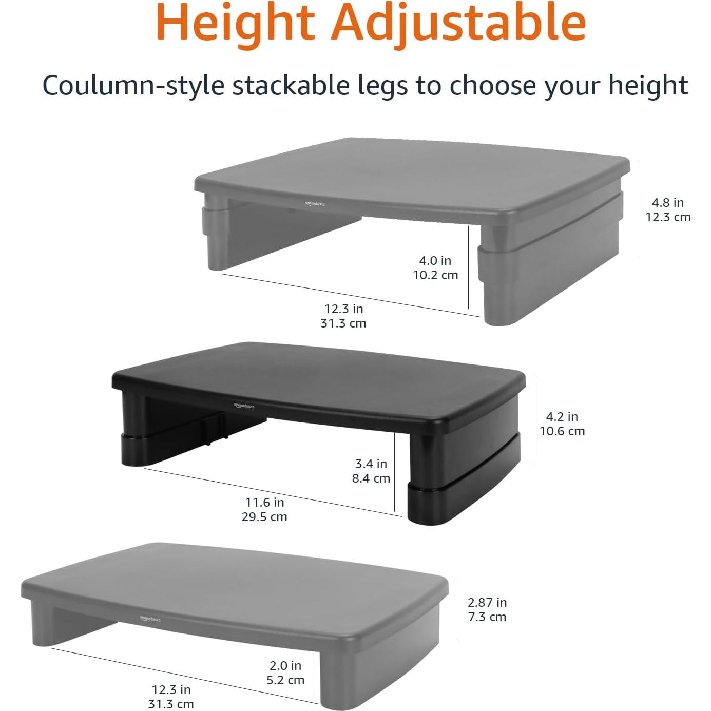 Soporte de Escritorio Ajustable Amazon Basics para Monitor 10kg