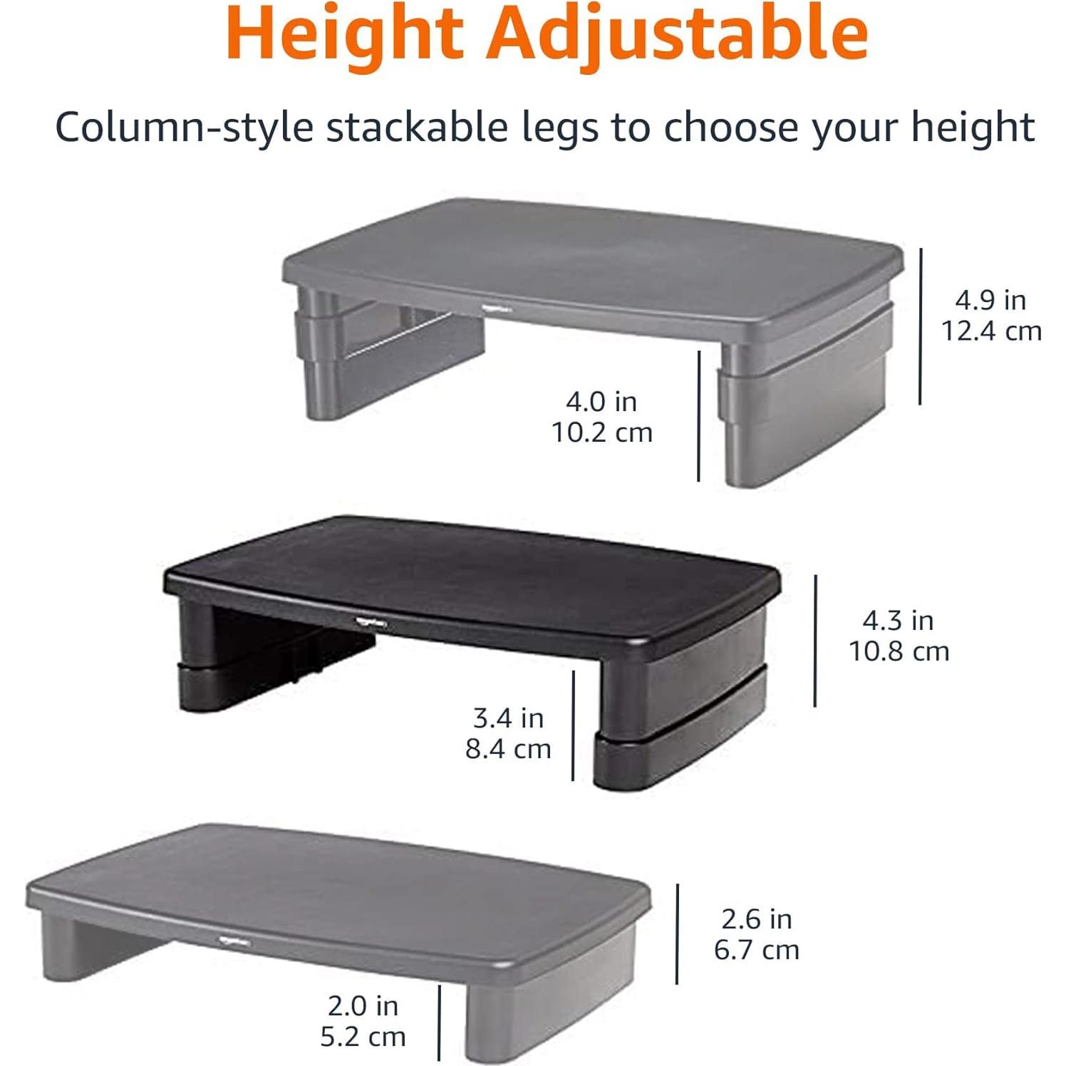 Soporte de Escritorio Ajustable Amazon Basics para Monitor 10kg