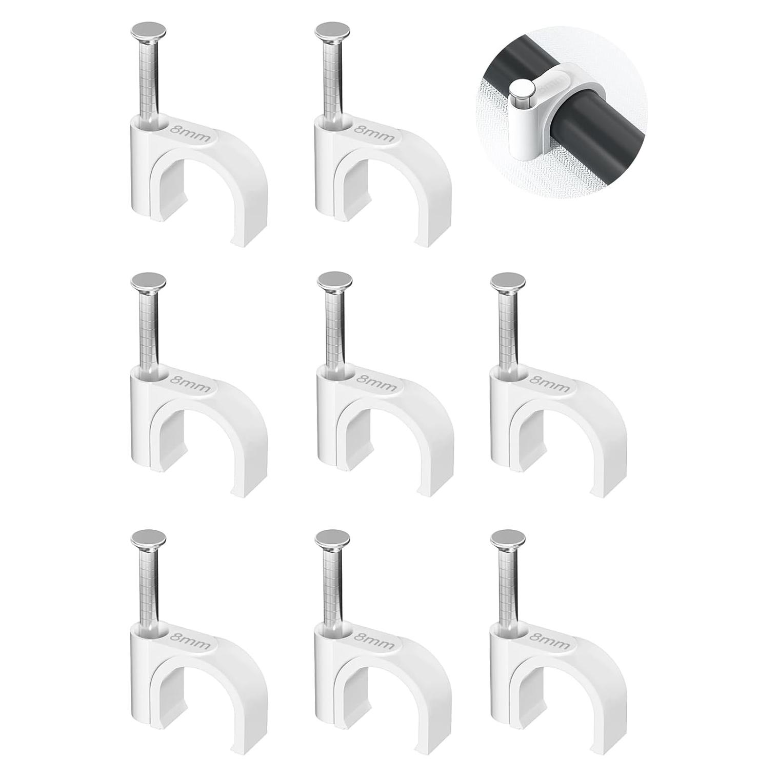 Clips para Cables Jadaol 100Pcs 8mm para Ethernet y TV