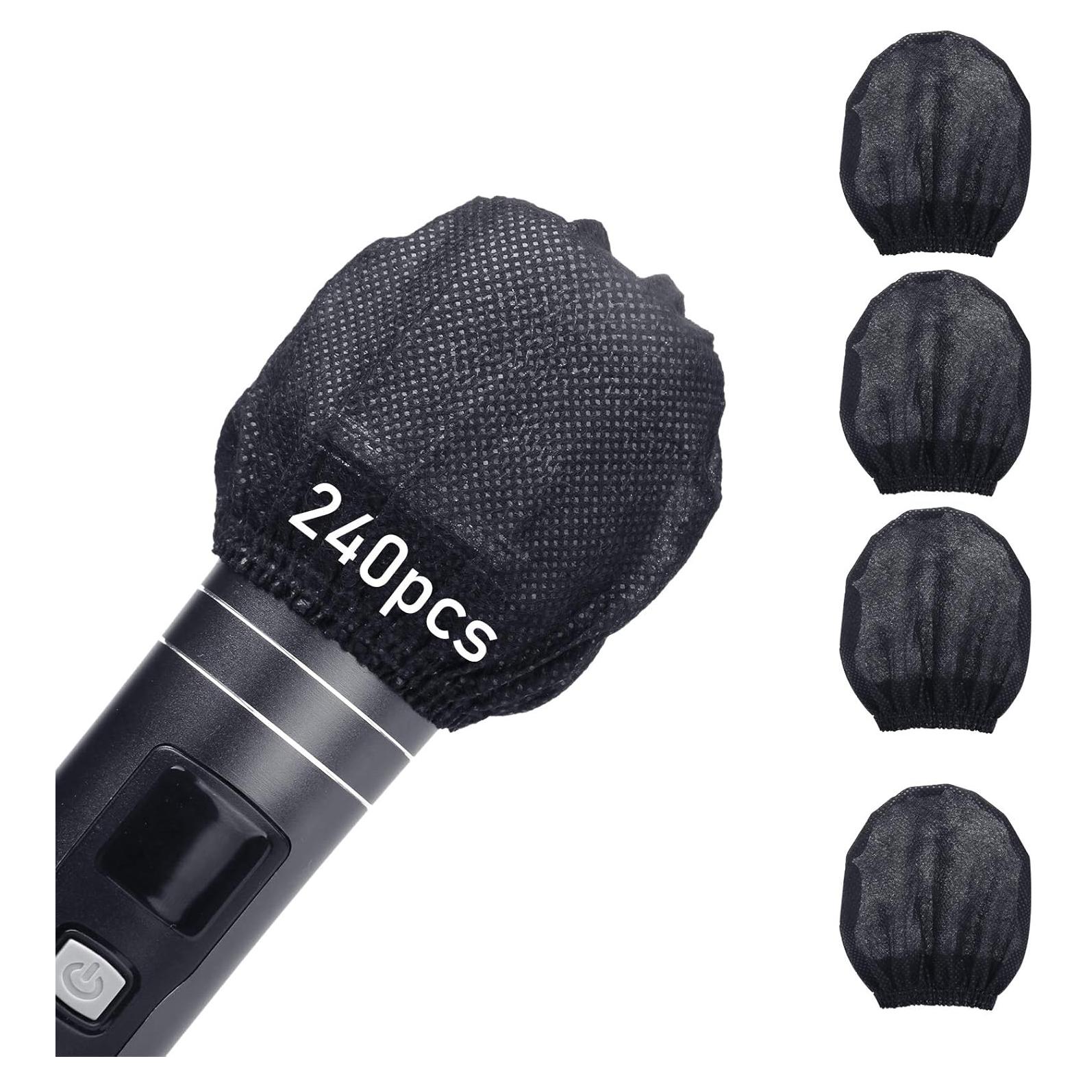 240 Fundas Desechables para Micrófono LASMEX - Negras