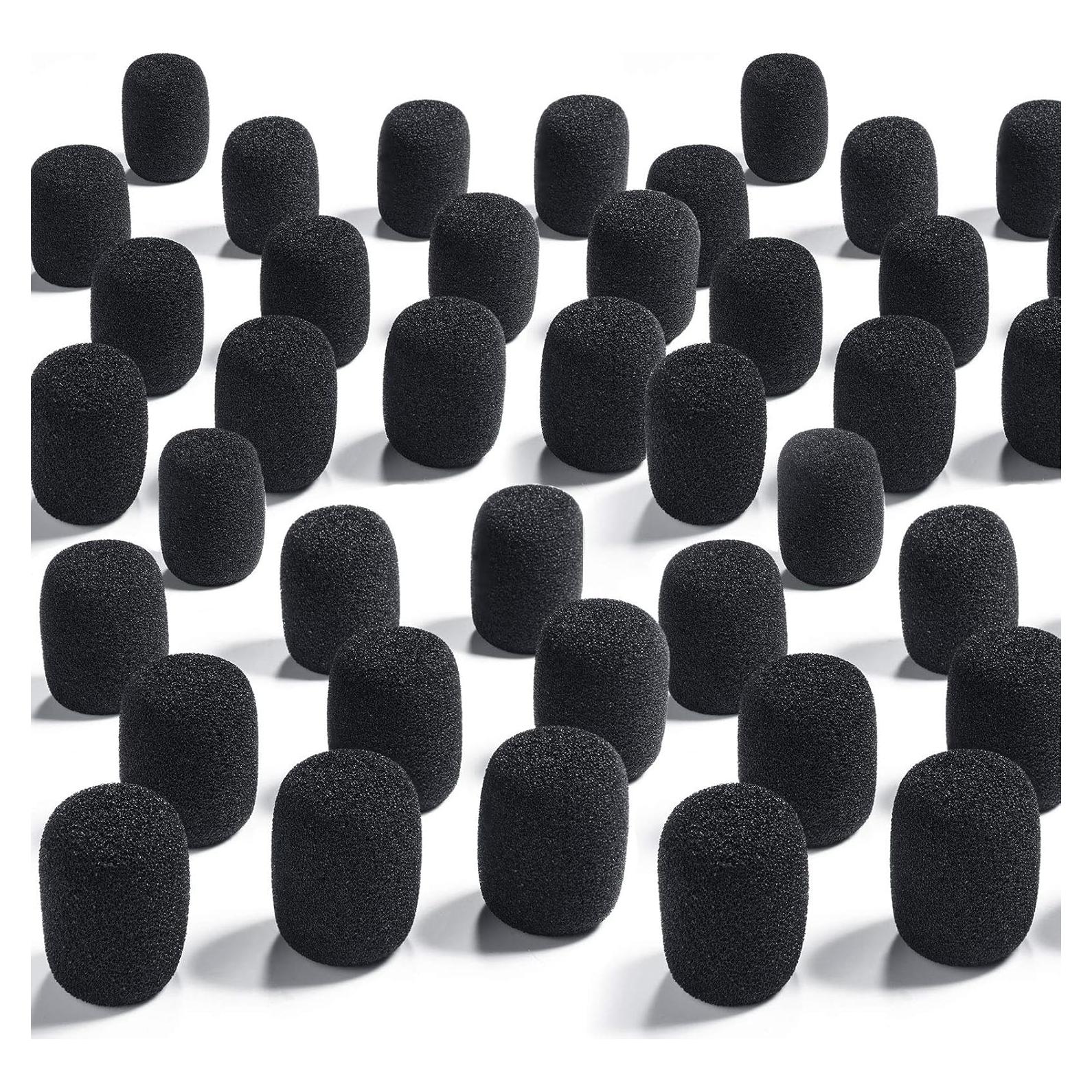 50 Piezas Filtros de Espuma para Micrófono Weewooday Negro